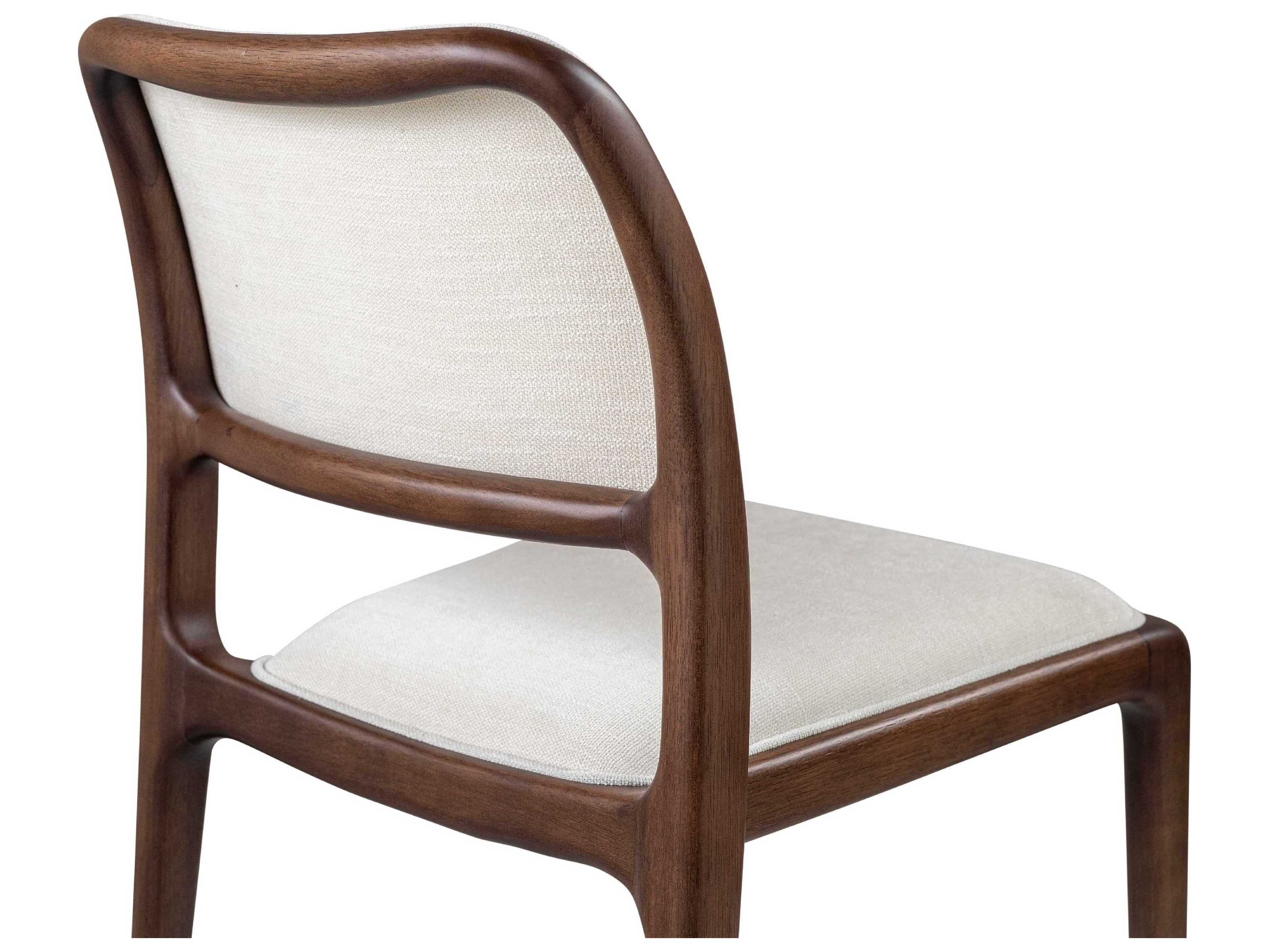 Urbia Modern Brazilian Chloe Solid Wood Brown Upholstered Side Dining Chair