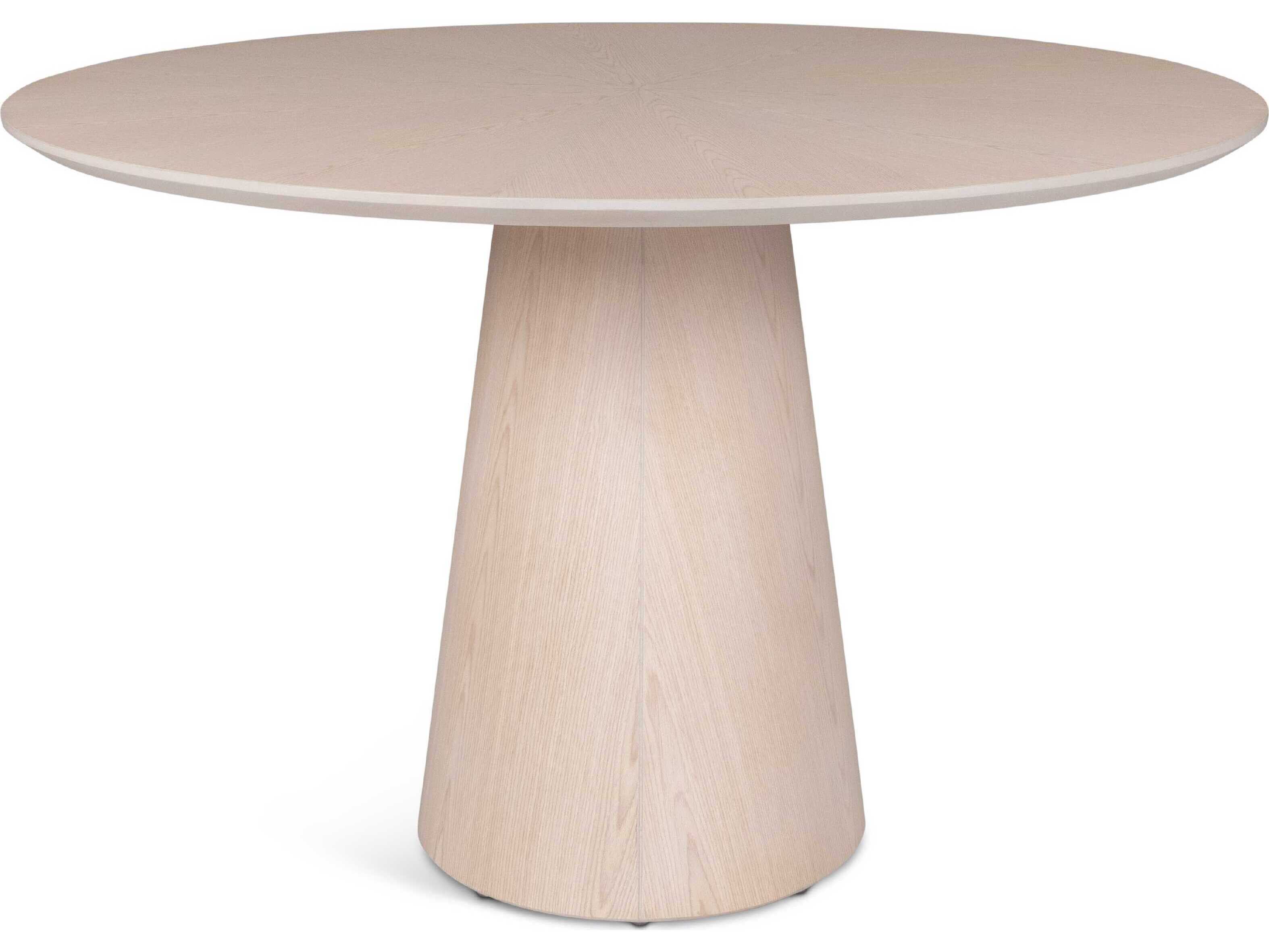 Urbia Modern Brazilian Mona Nevoa Wooden Top Round Dining Table