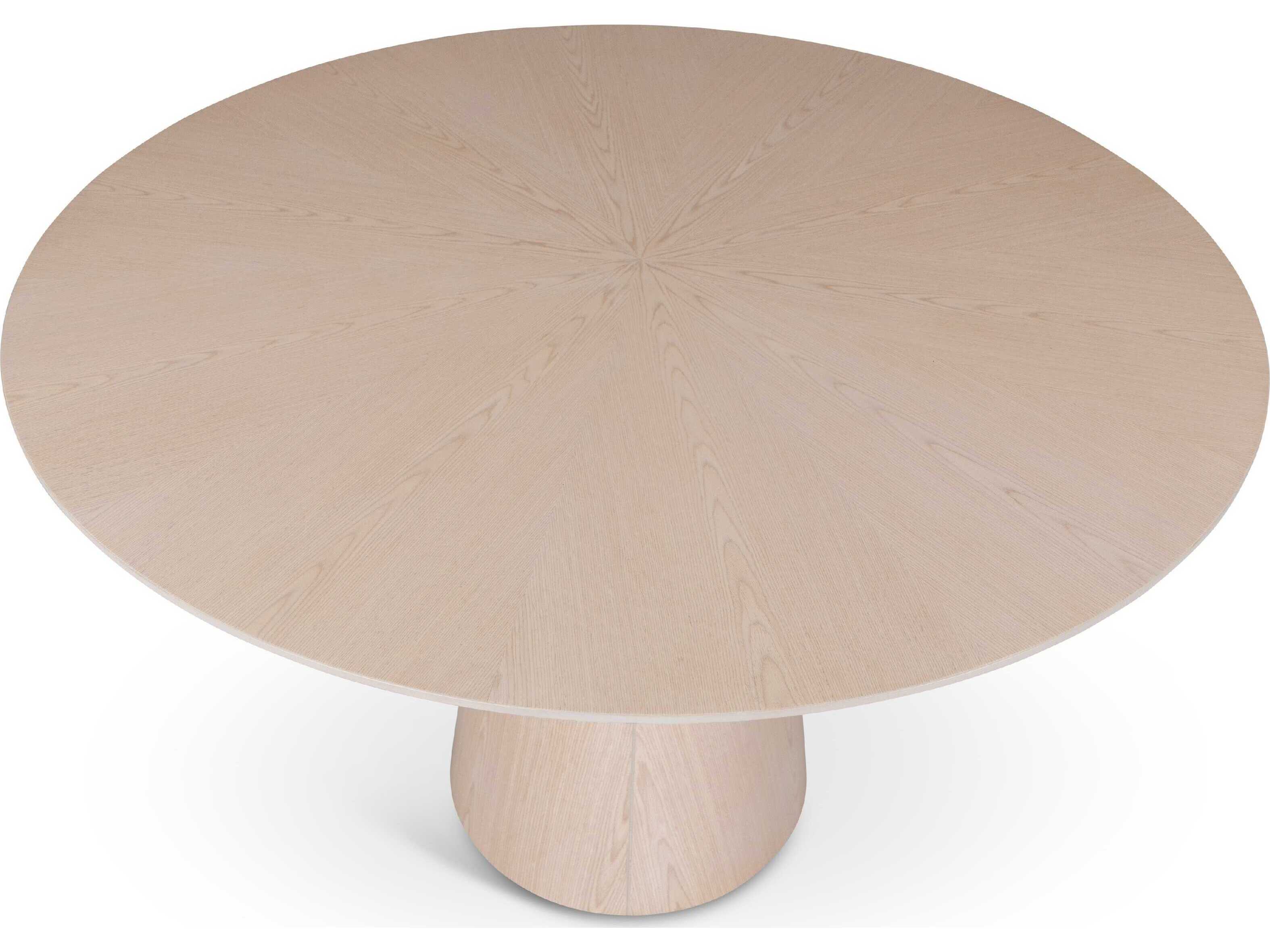 Urbia Modern Brazilian Mona Nevoa Wooden Top Round Dining Table