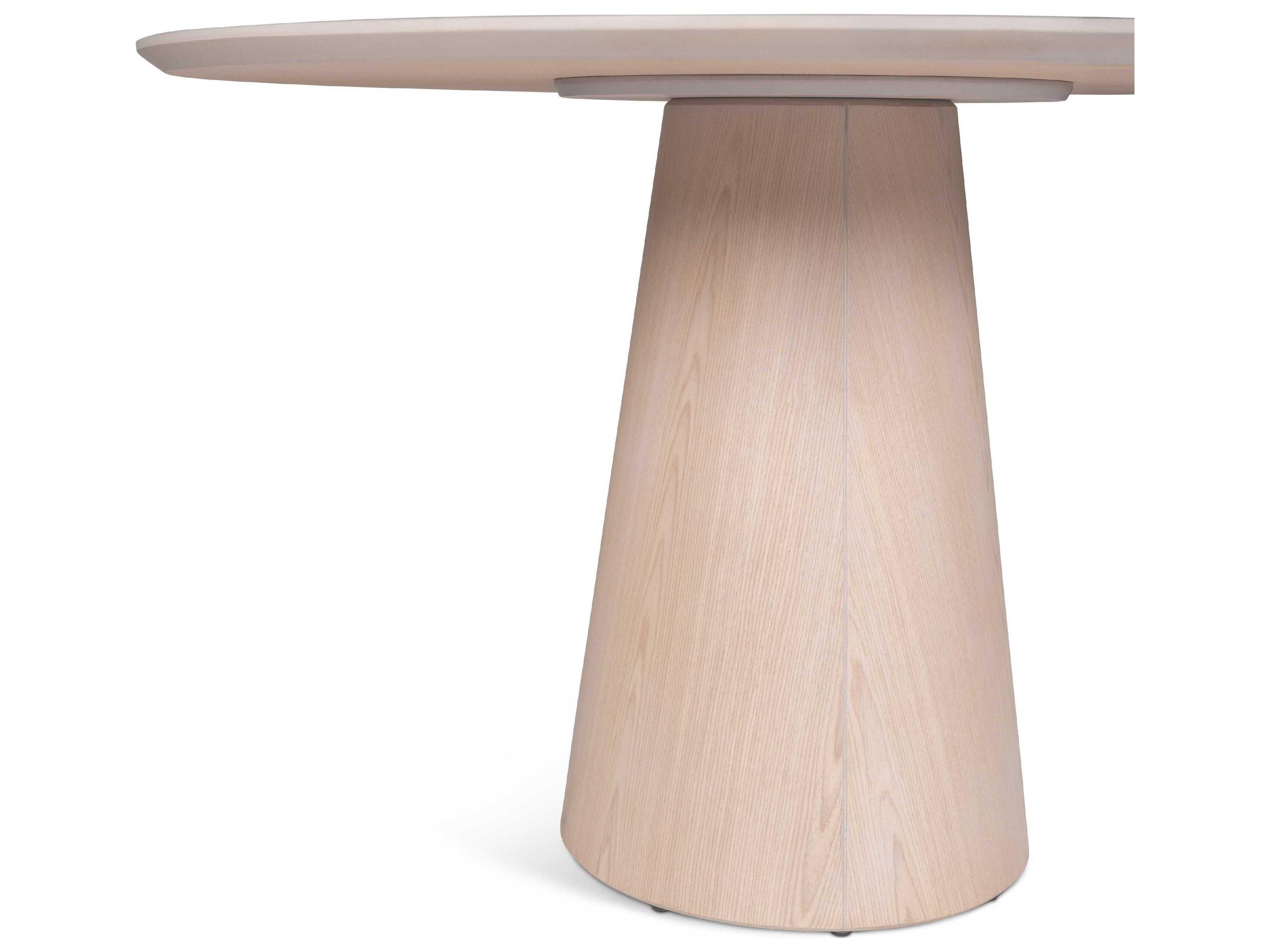 Urbia Modern Brazilian Mona Nevoa Wooden Top Round Dining Table