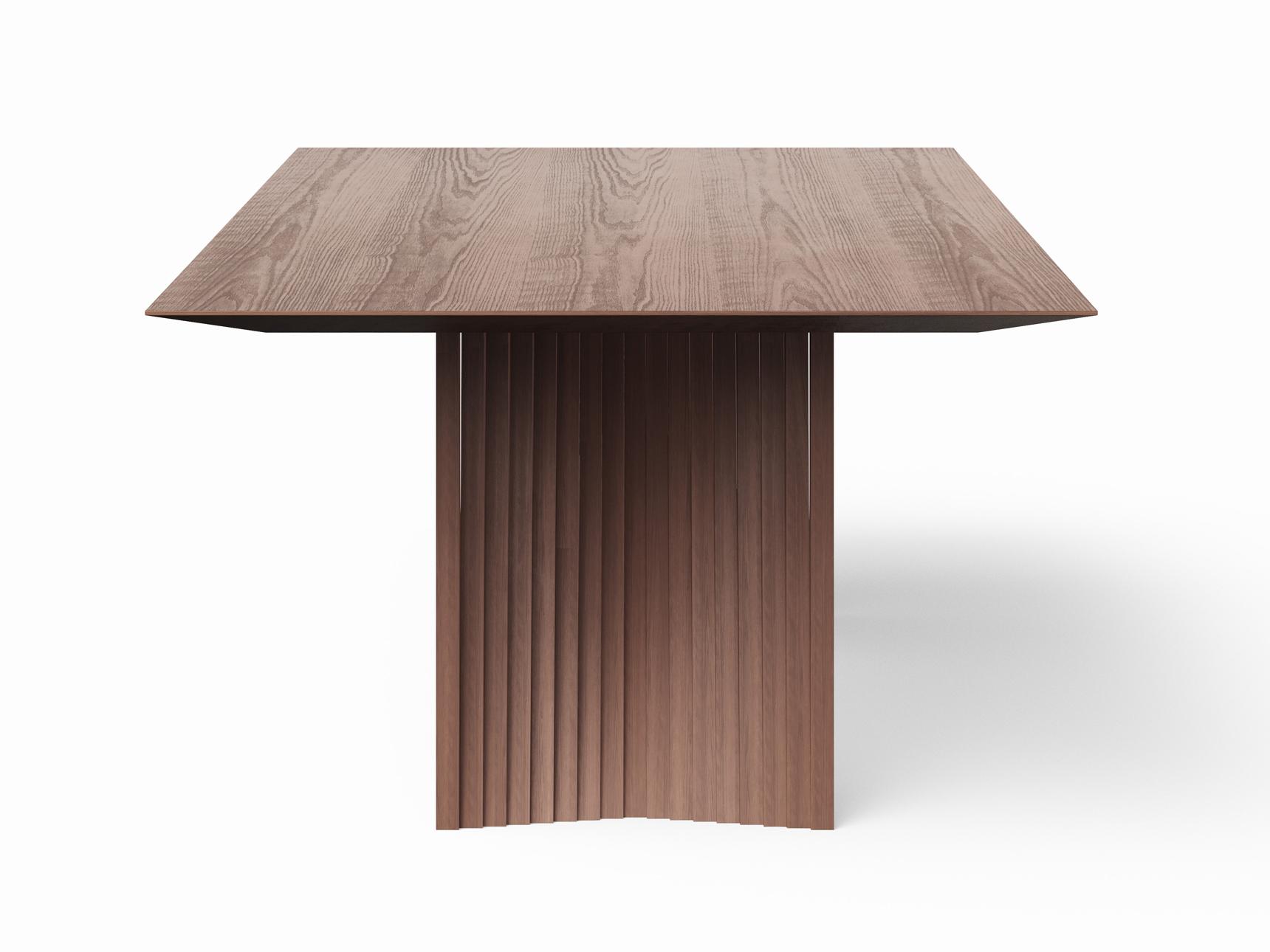 Urbia Modern Brazilian Laguna Rectangular Wood Nogal Dining Table