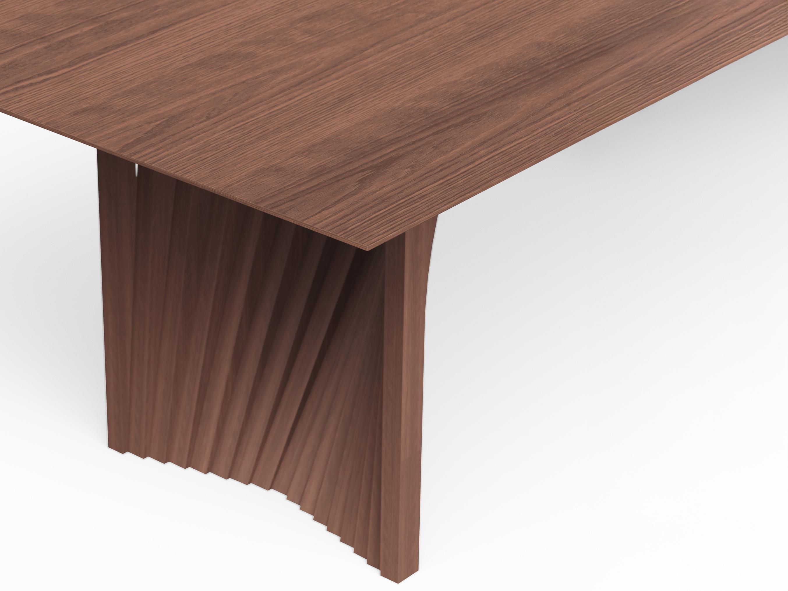 Urbia Modern Brazilian Laguna Rectangular Wood Nogal Dining Table