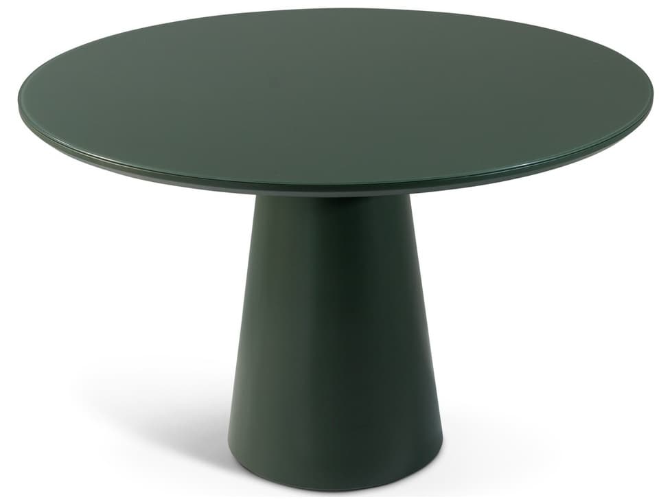 Urbia Modern Brazilian Round Glass Floresta Green Dining Table