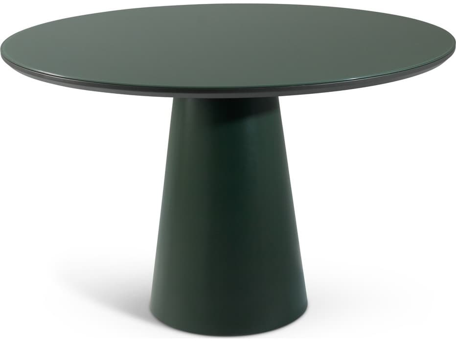 Urbia Modern Brazilian Round Glass Floresta Green Dining Table