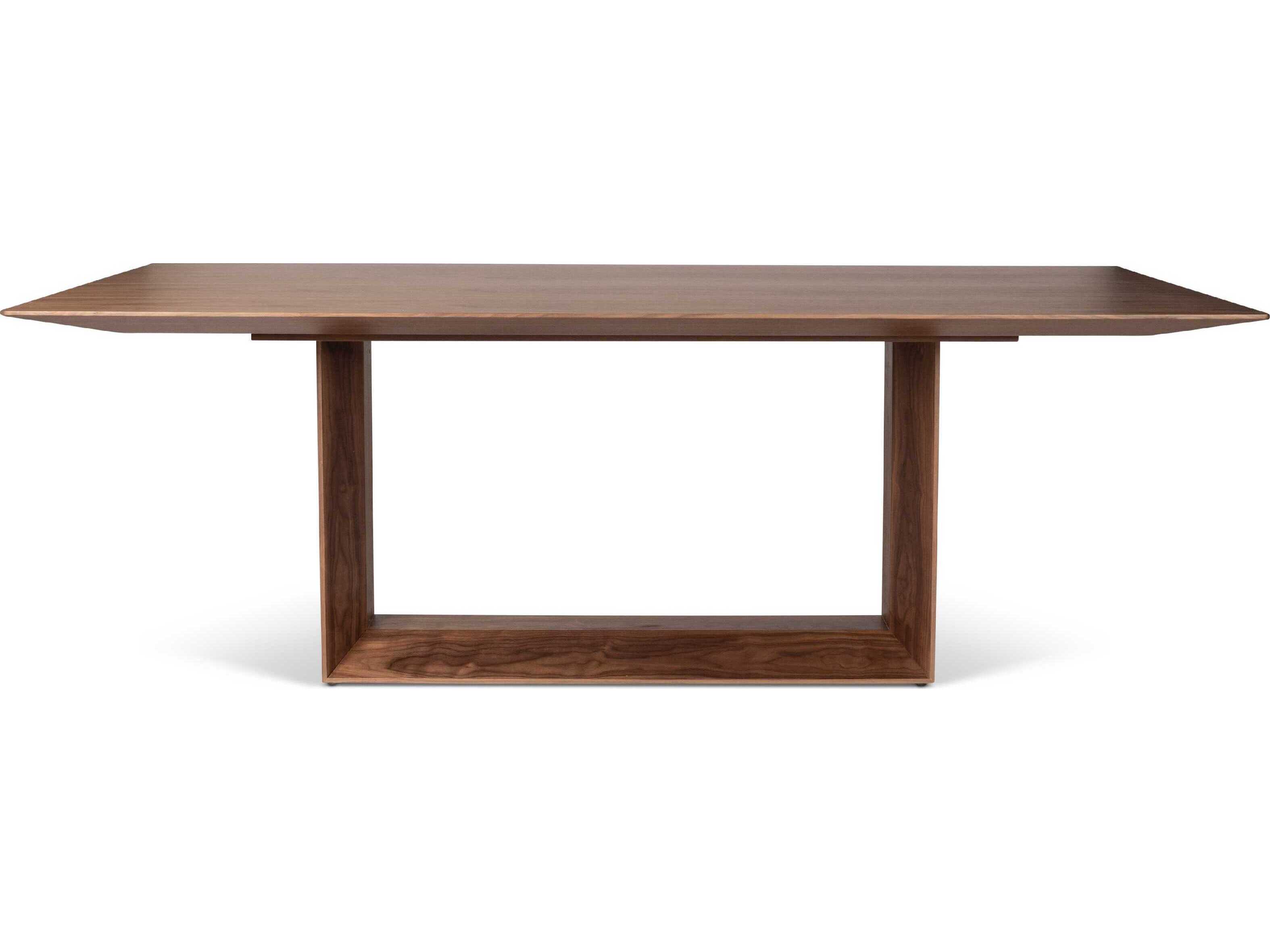 Urbia Modern Brazilian Maiorca Rectangular Wood Nogueira Dining Table
