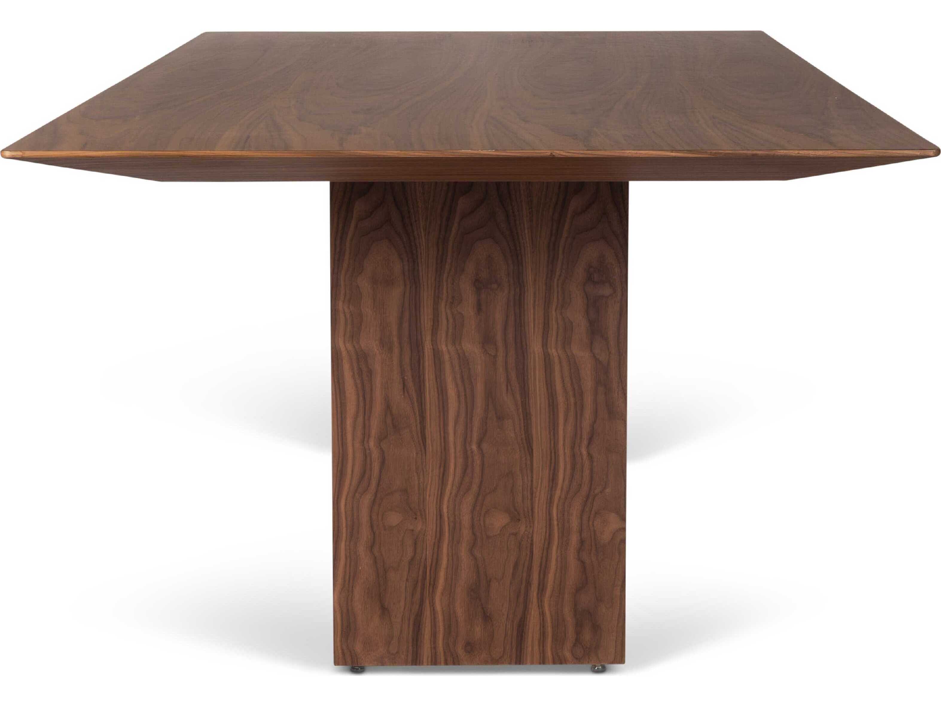 Urbia Modern Brazilian Maiorca Rectangular Wood Nogueira Dining Table