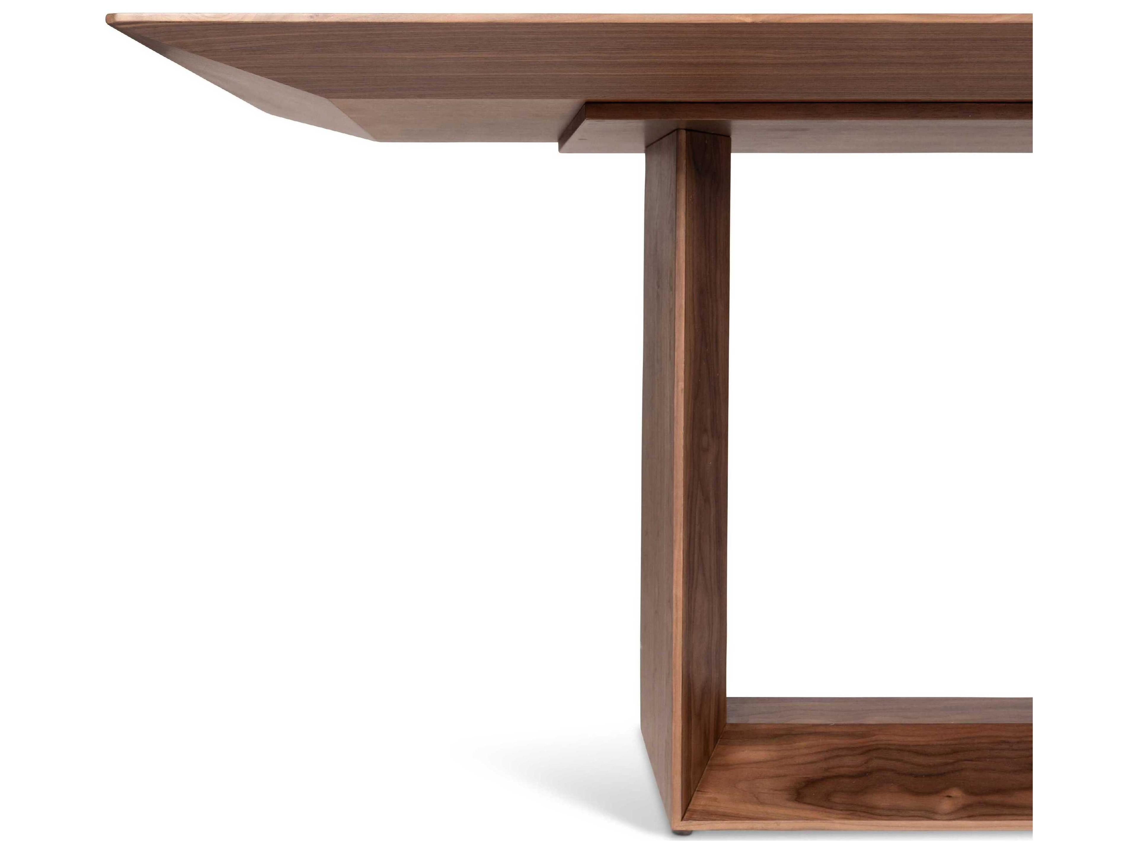 Urbia Modern Brazilian Maiorca Rectangular Wood Nogueira Dining Table
