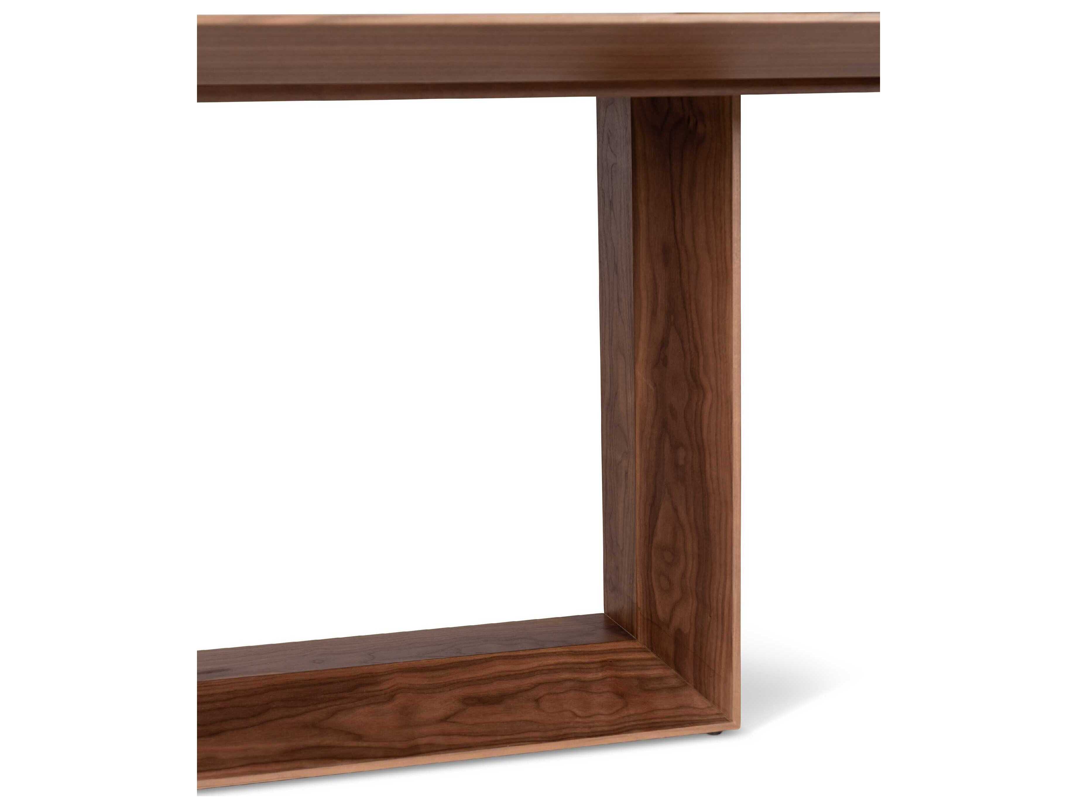 Urbia Modern Brazilian Maiorca Rectangular Wood Nogueira Dining Table