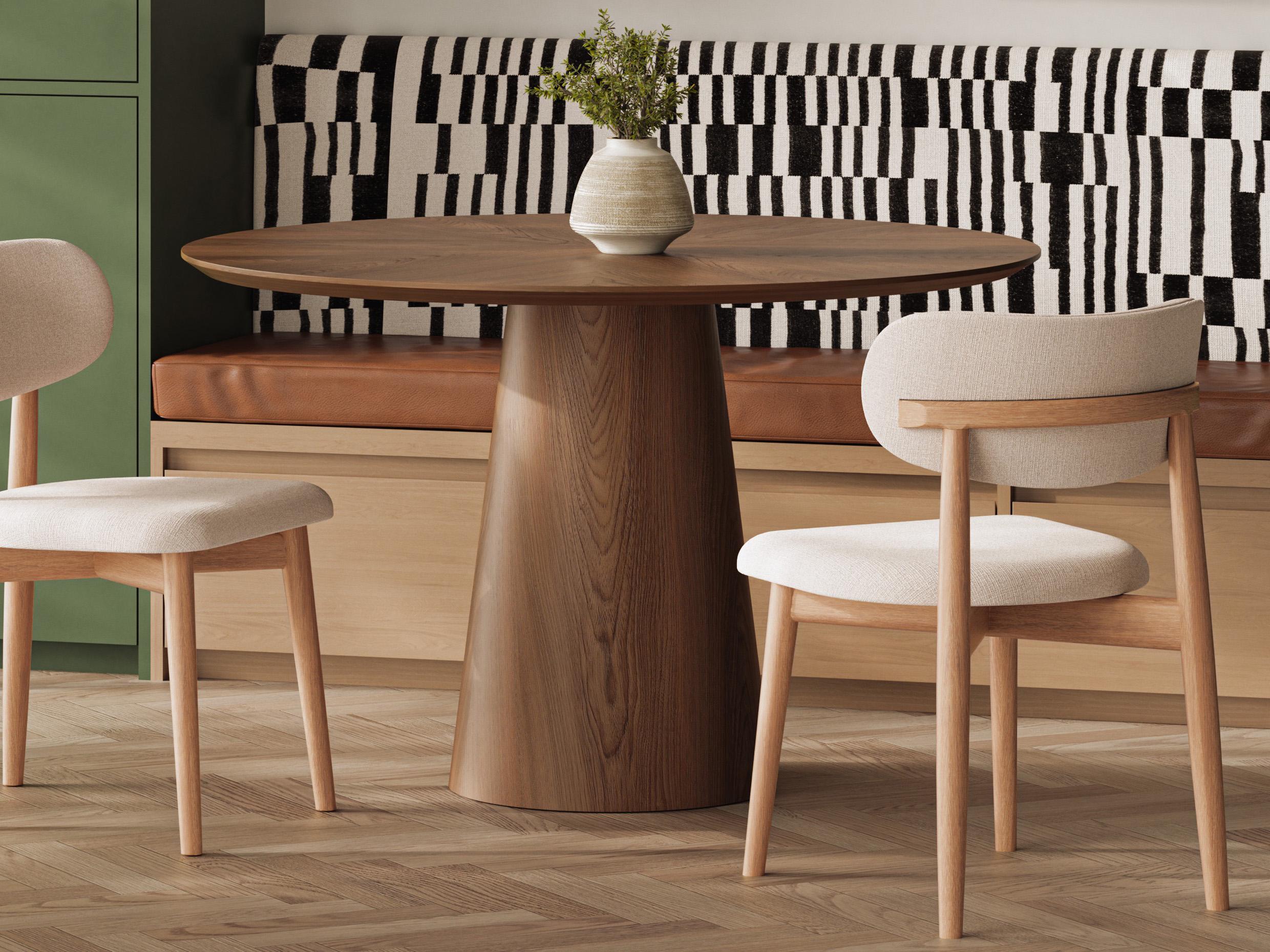 Urbia Modern Brazilian Claudia Beige Upholstered Armless Dining Chair