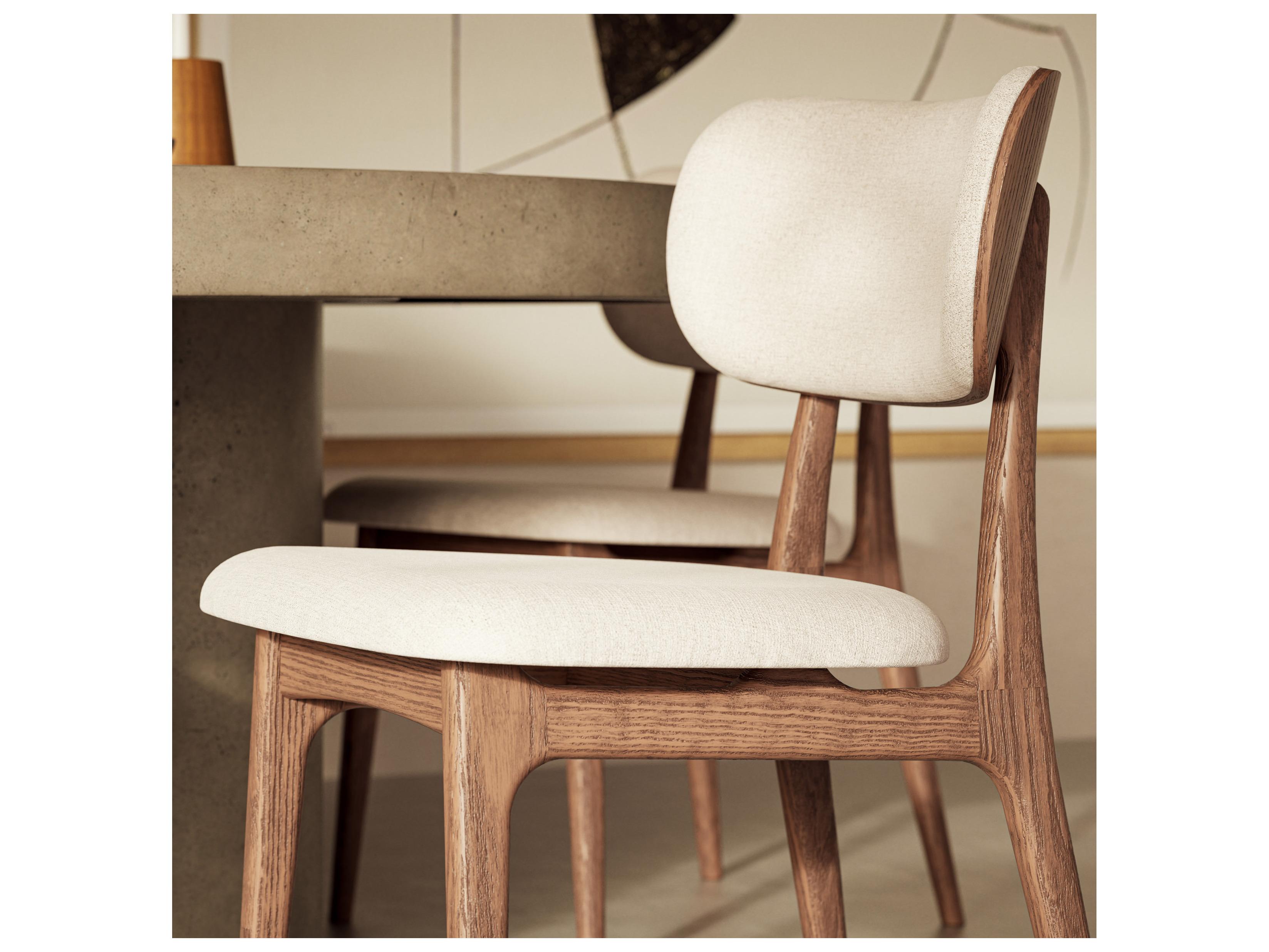 Urbia Modern Brazilian Claudia White Upholstered Armless Dining Chair