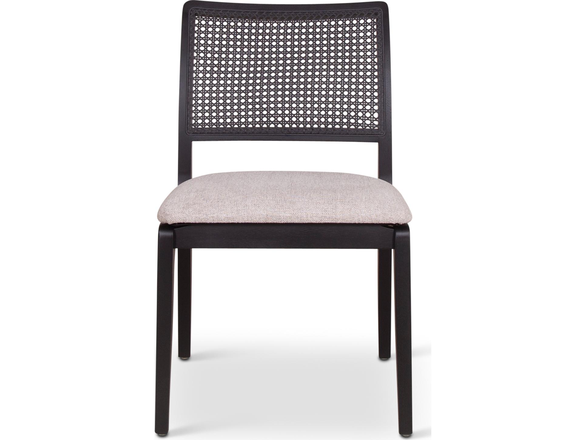 Urbia Modern Brazilian Collection Solid Wood Black Upholstered Armless Dining Chair