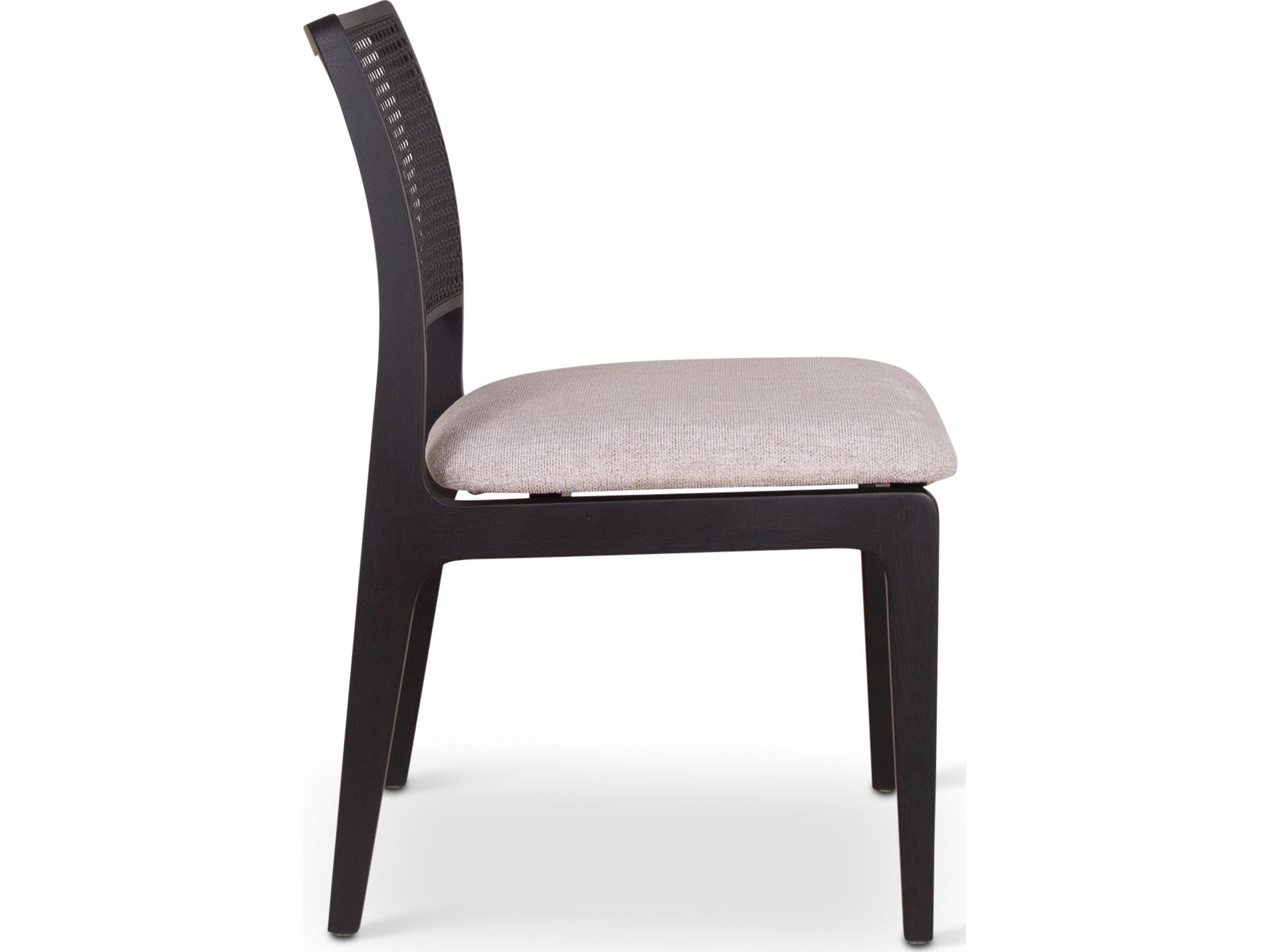 Urbia Modern Brazilian Collection Solid Wood Black Upholstered Armless Dining Chair