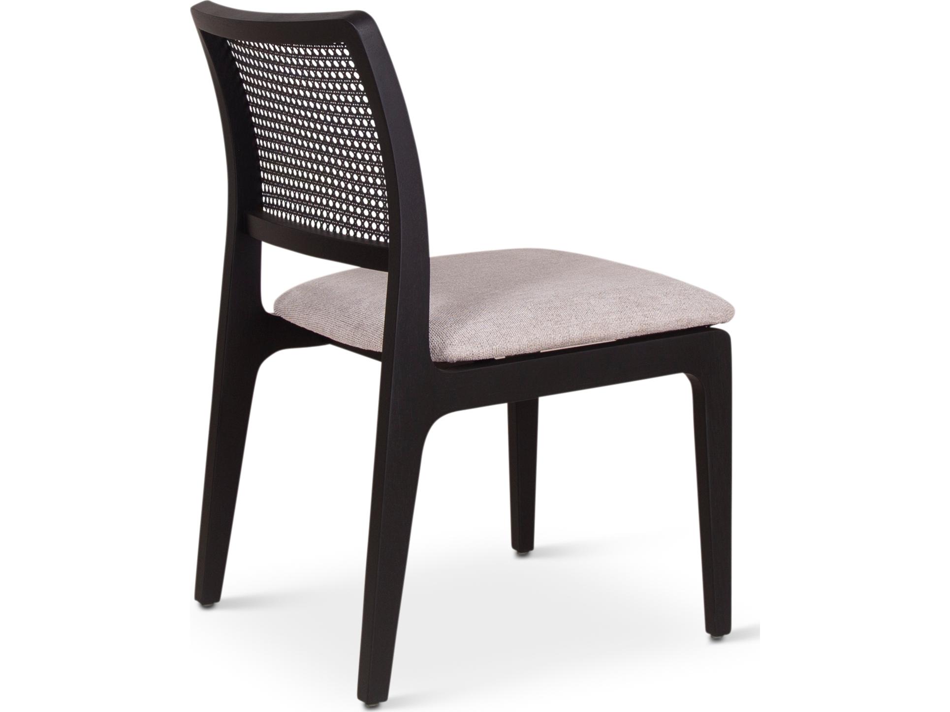 Urbia Modern Brazilian Collection Solid Wood Black Upholstered Armless Dining Chair