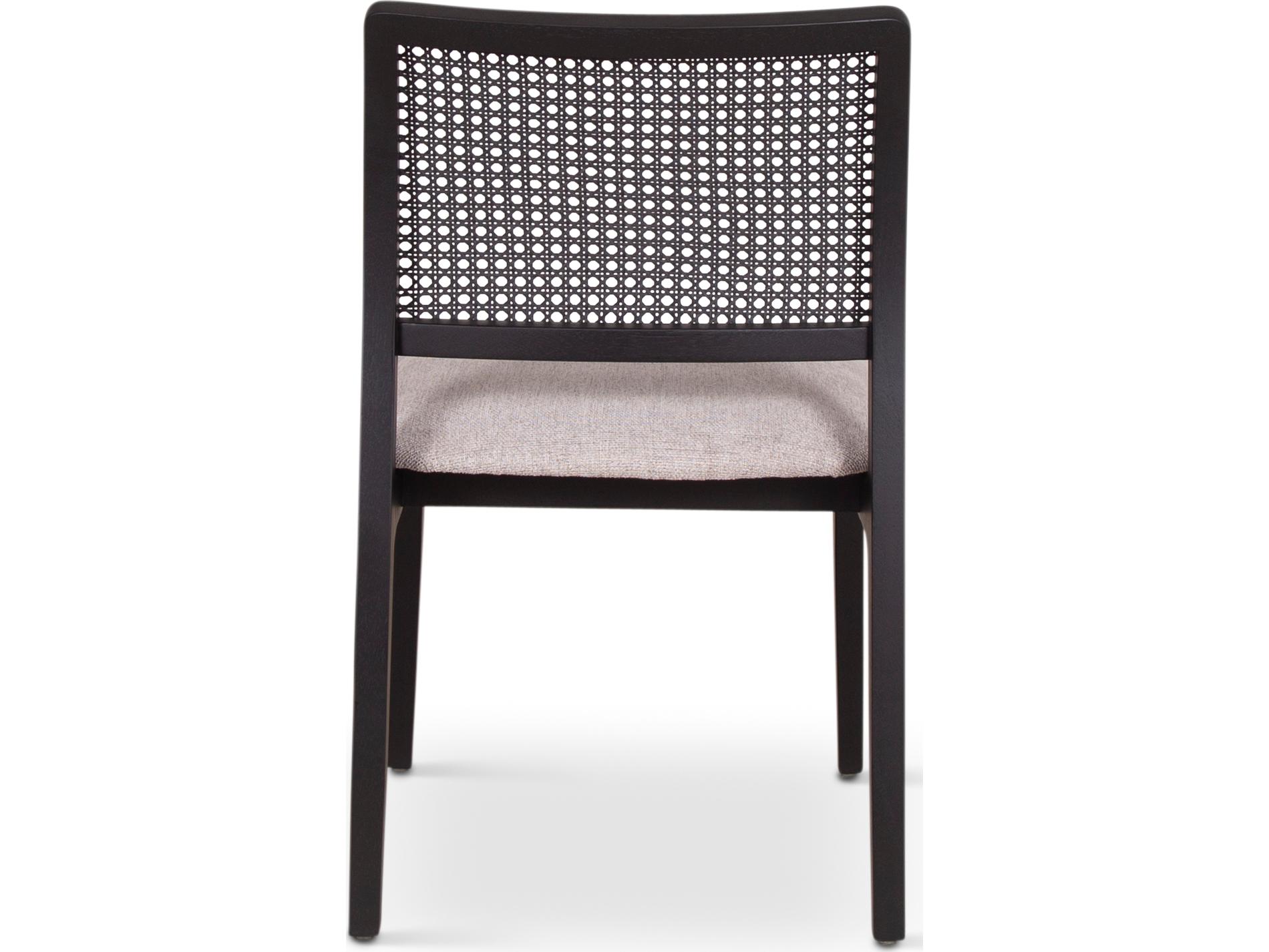 Urbia Modern Brazilian Collection Solid Wood Black Upholstered Armless Dining Chair