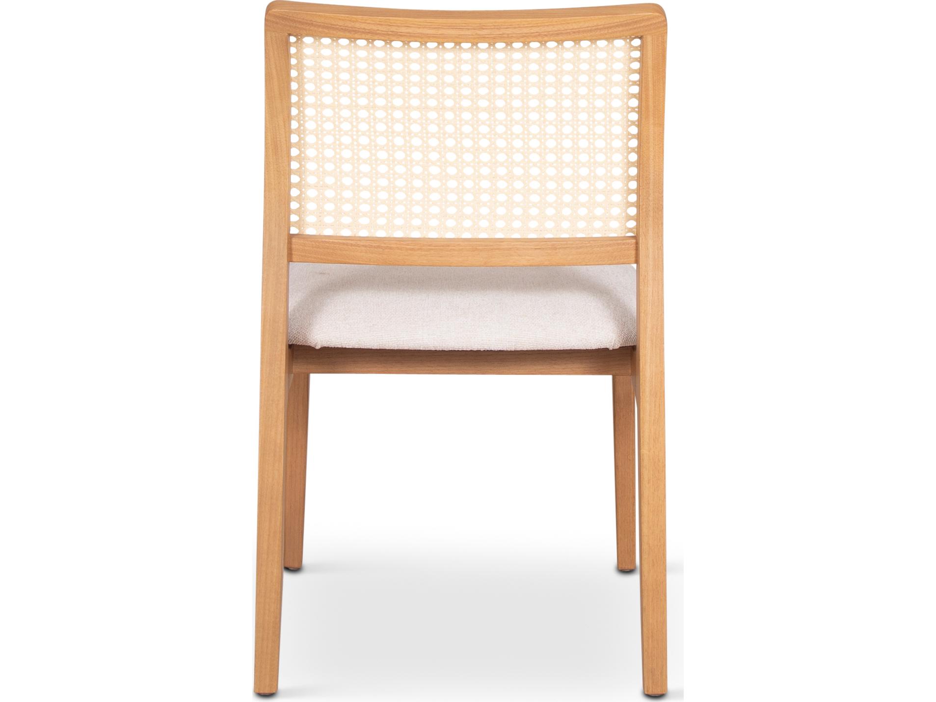 Urbia Modern Brazilian Collection Solid Wood Natural Upholstered Armless Dining Chair
