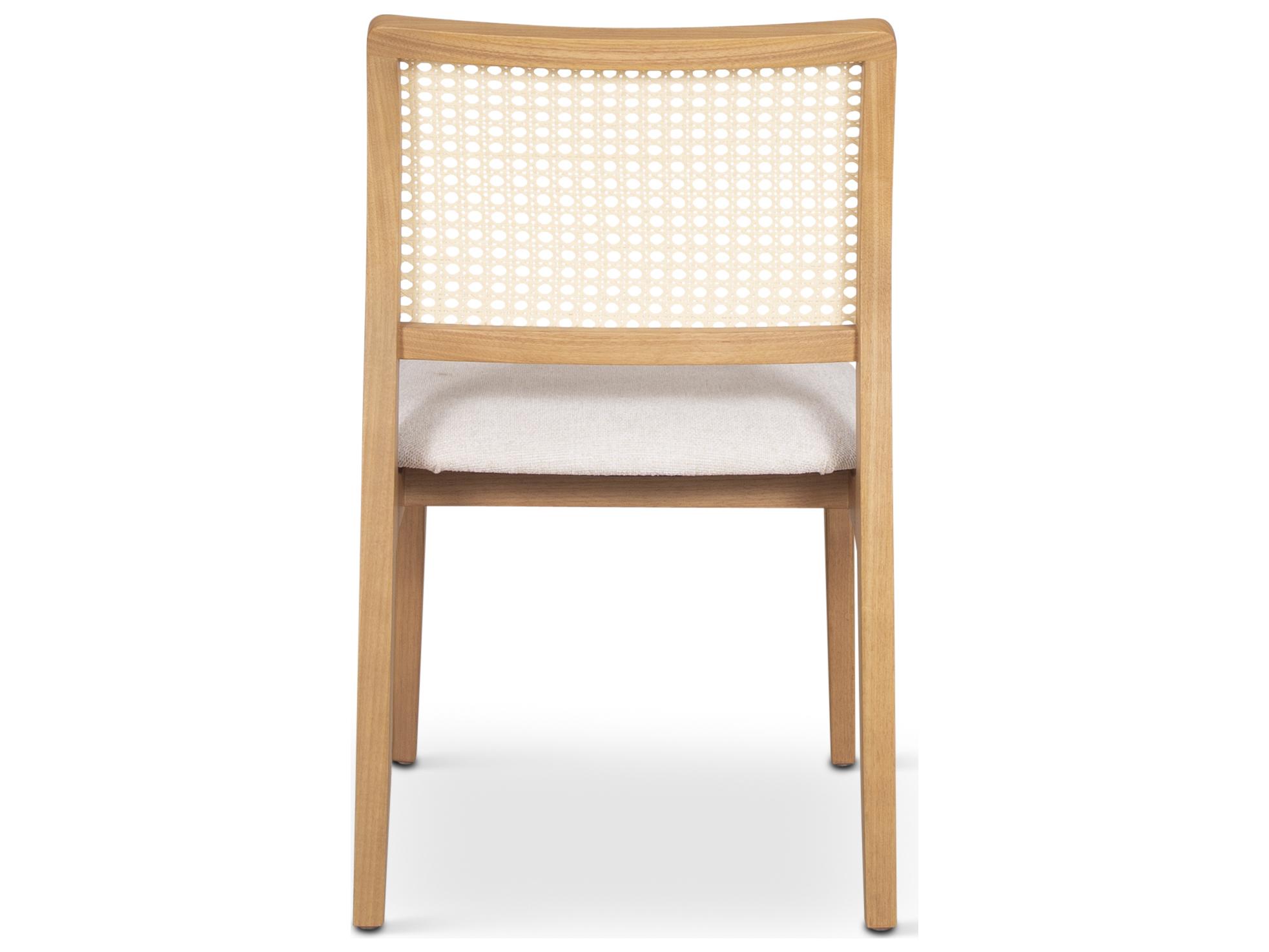 Urbia Modern Brazilian Collection Solid Wood Natural Upholstered Armless Dining Chair