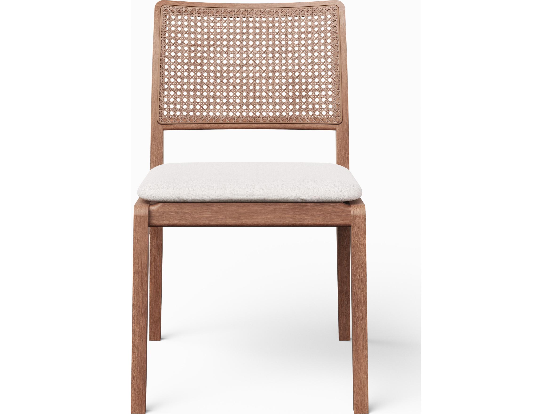 Urbia Modern Brazilian Collection Brown Upholstered Armless Dining Chair