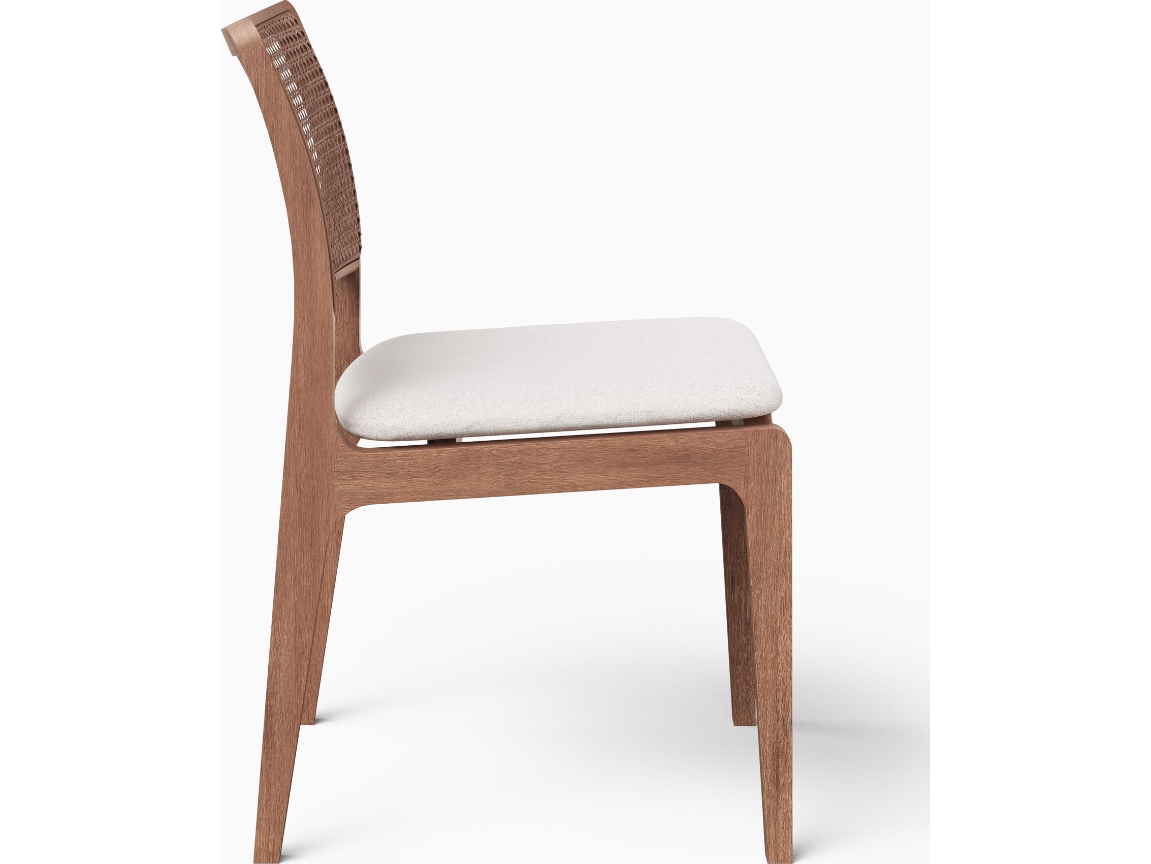 Urbia Modern Brazilian Collection Brown Upholstered Armless Dining Chair