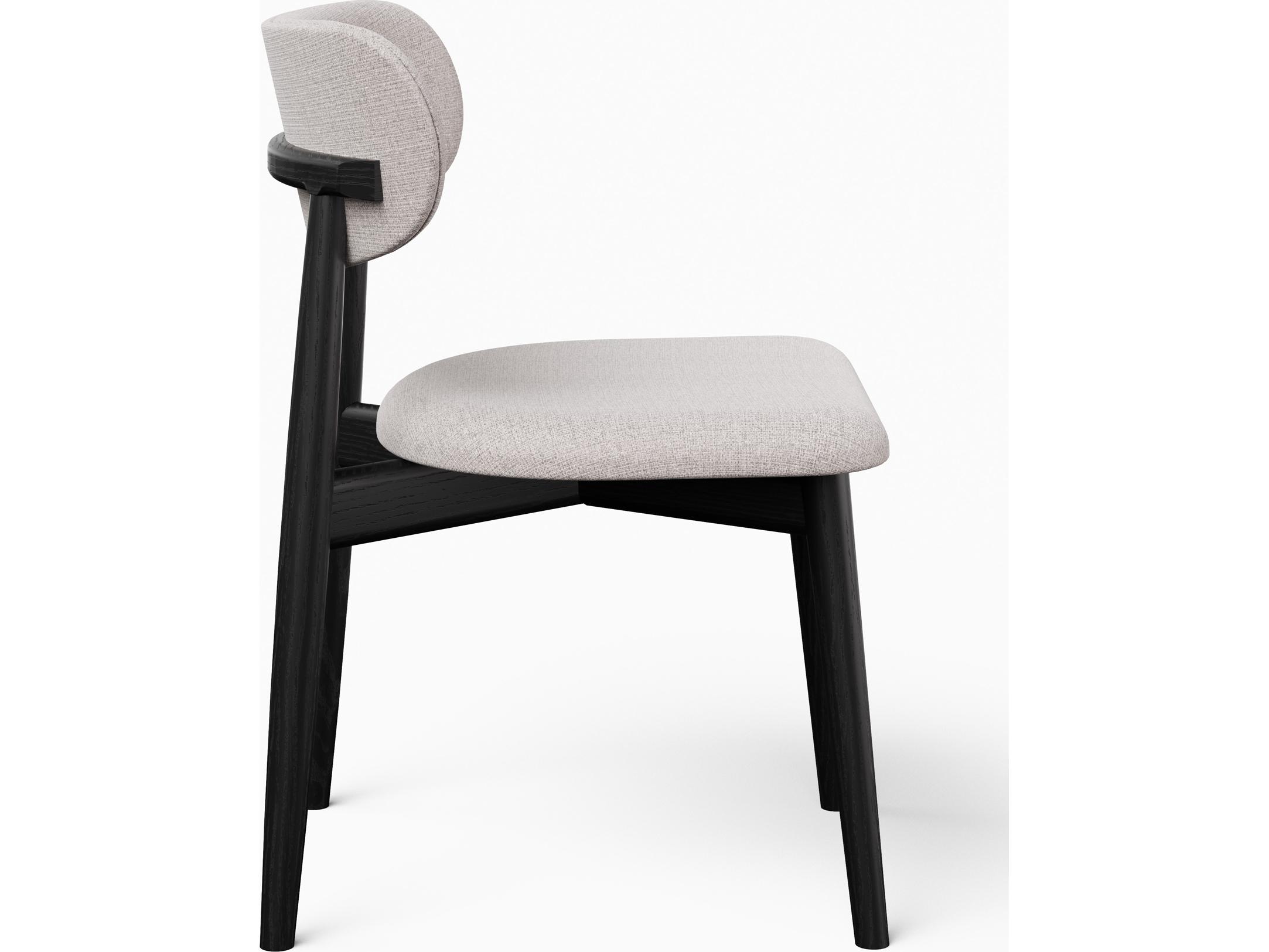Urbia Modern Brazilian Collection Ebony Upholstered Armless Dining Chair