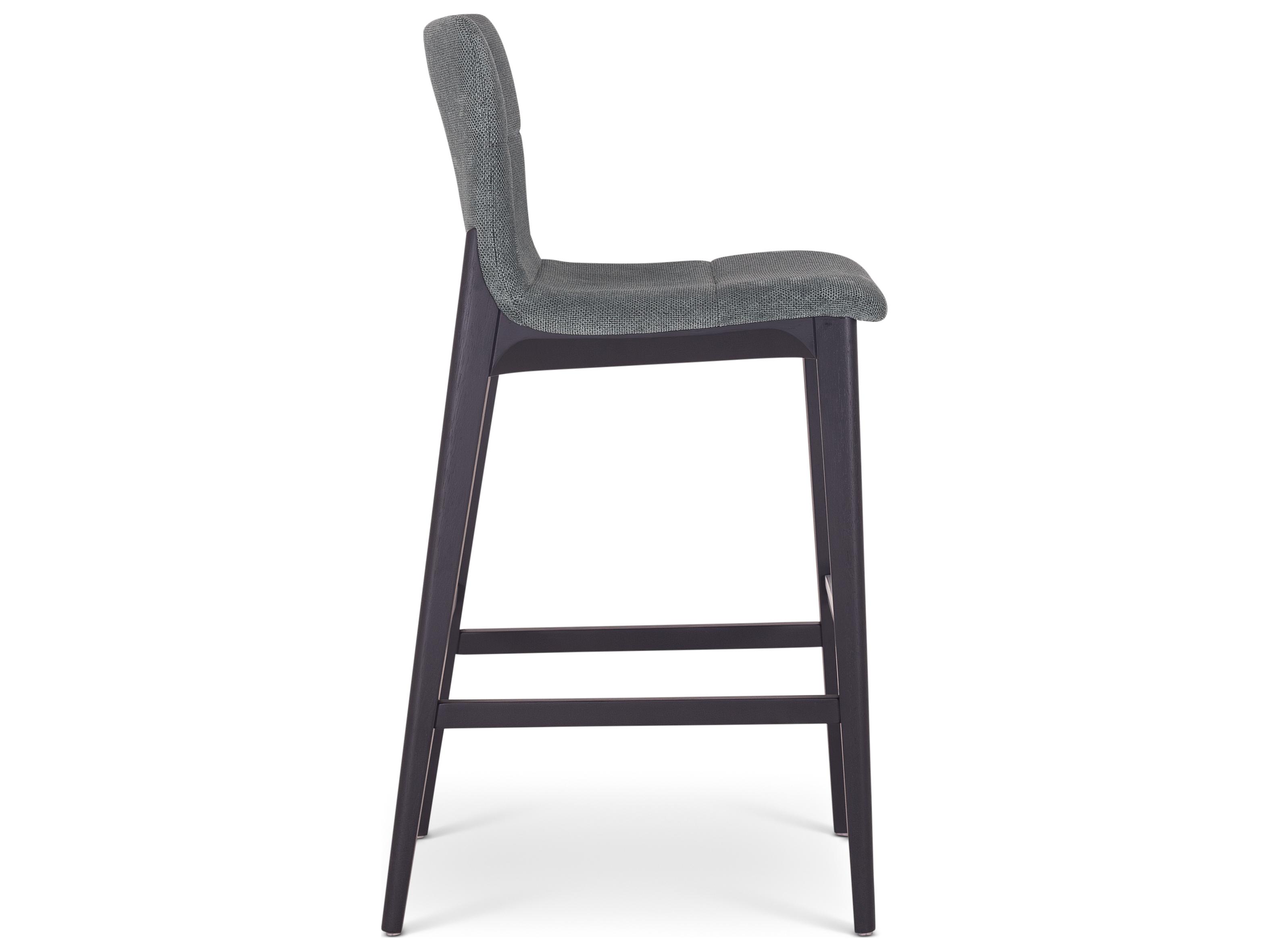 Urbia Modern Brazilian Jackpot Teal Ebano Upholstered Oak Wood Bar Stool