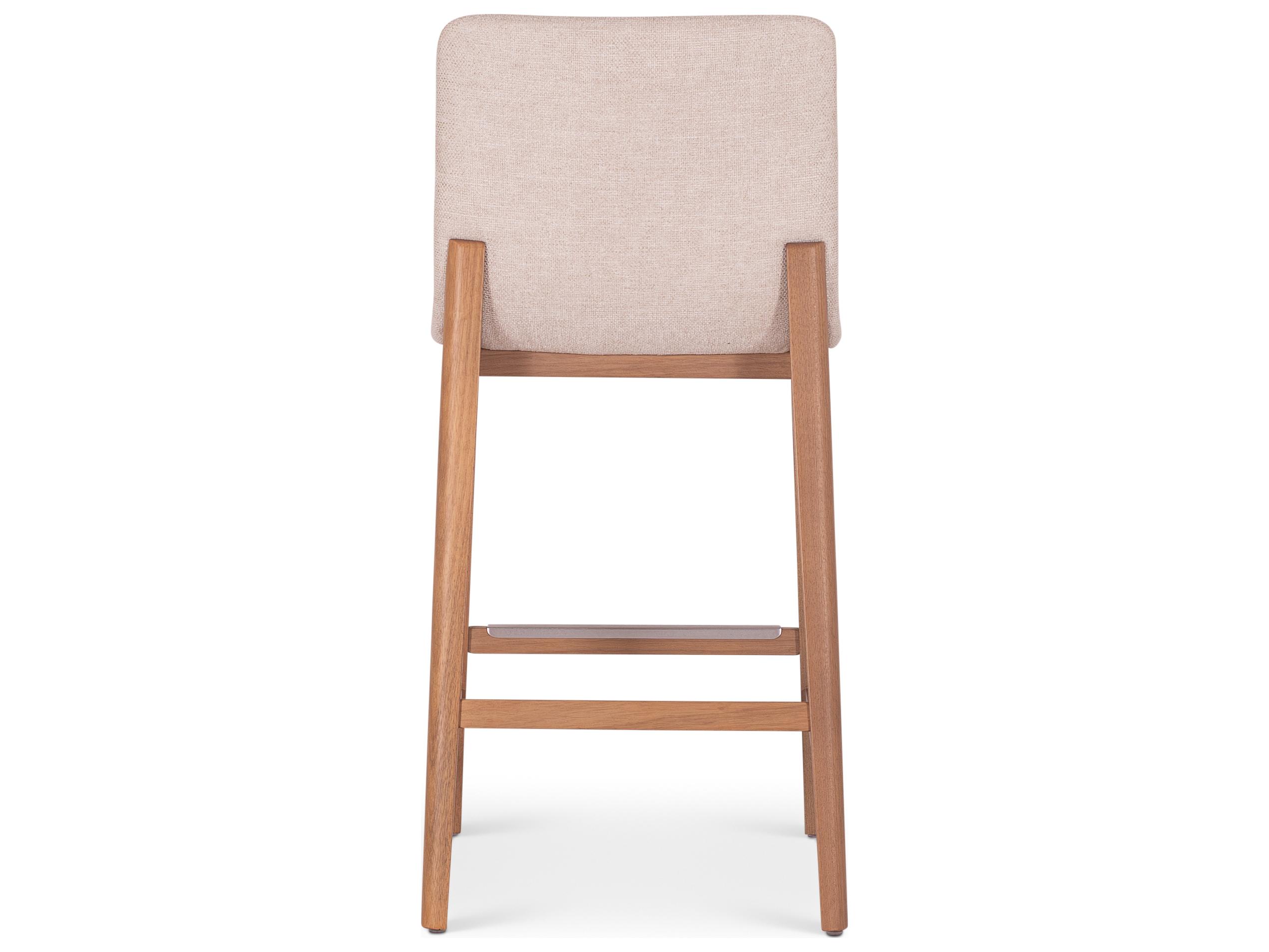 Urbia Modern Brazilian Harvest Natural Domasco Upholstered Oak Wood Counter Stool