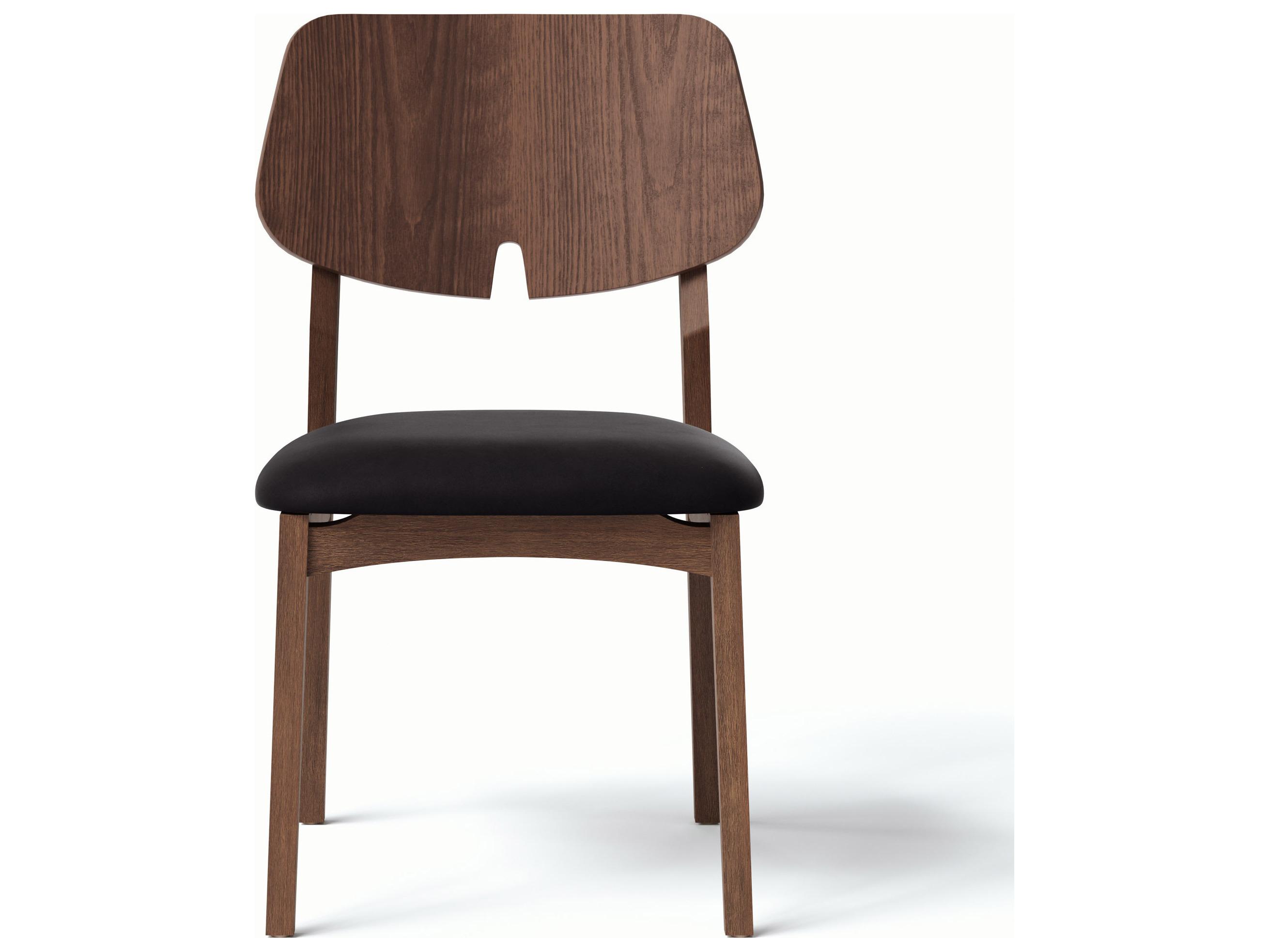 Urbia Modern Brazilian Solid Wood Brown Upholstered Armless Dining Chair