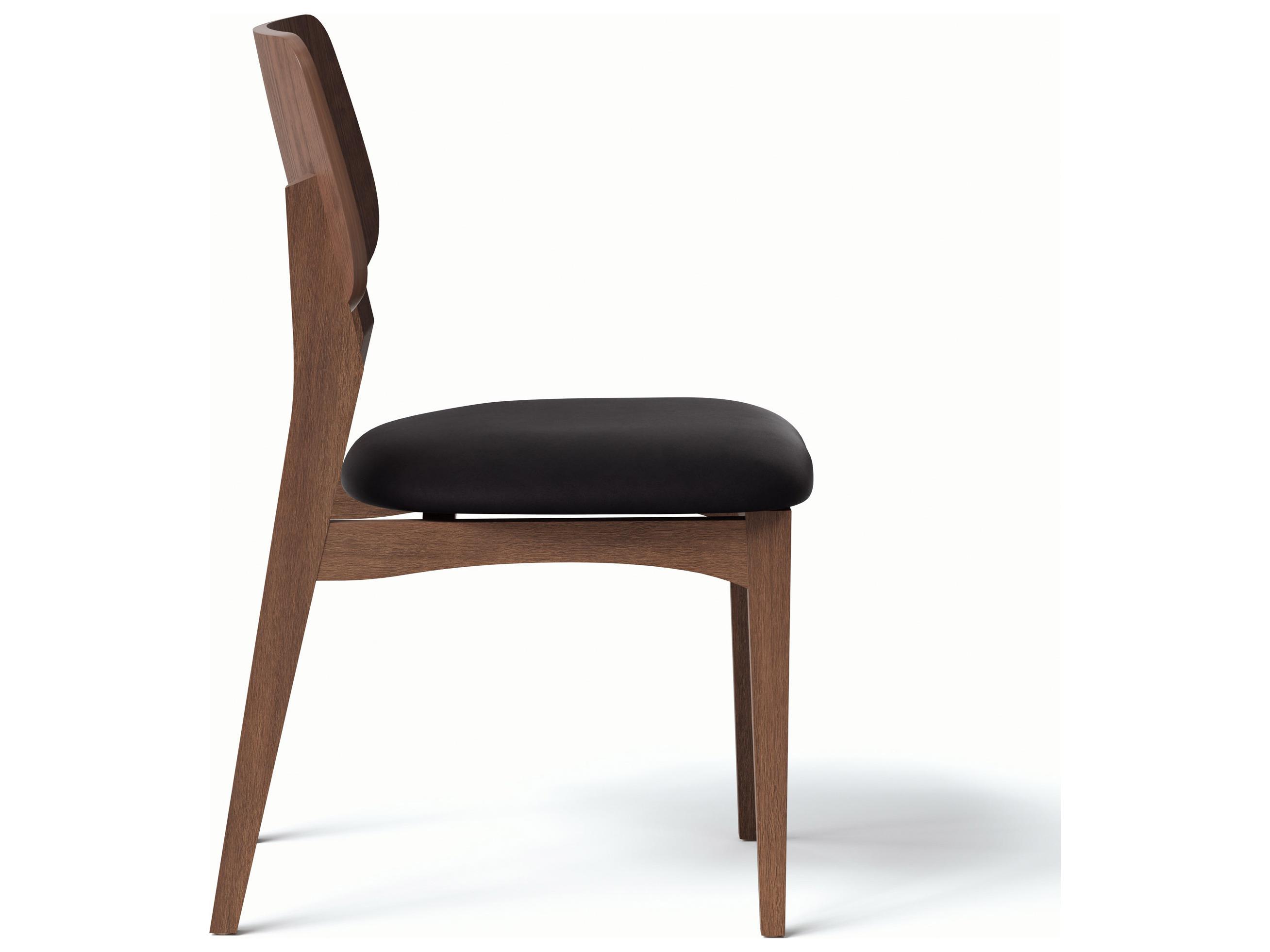 Urbia Modern Brazilian Solid Wood Brown Upholstered Armless Dining Chair