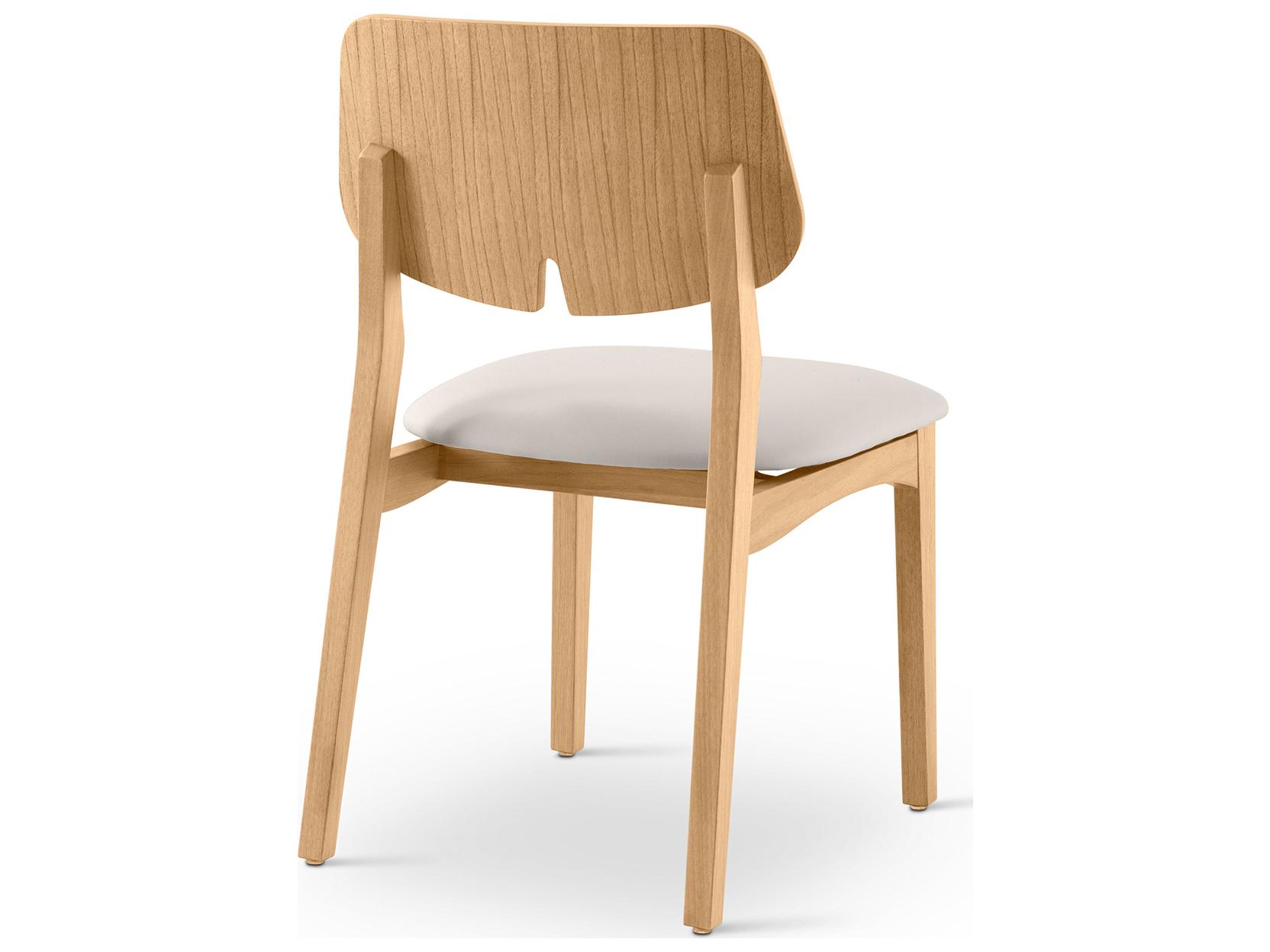 Urbia Modern Brazilian Solid Wood Beige Upholstered Armless Dining Chair