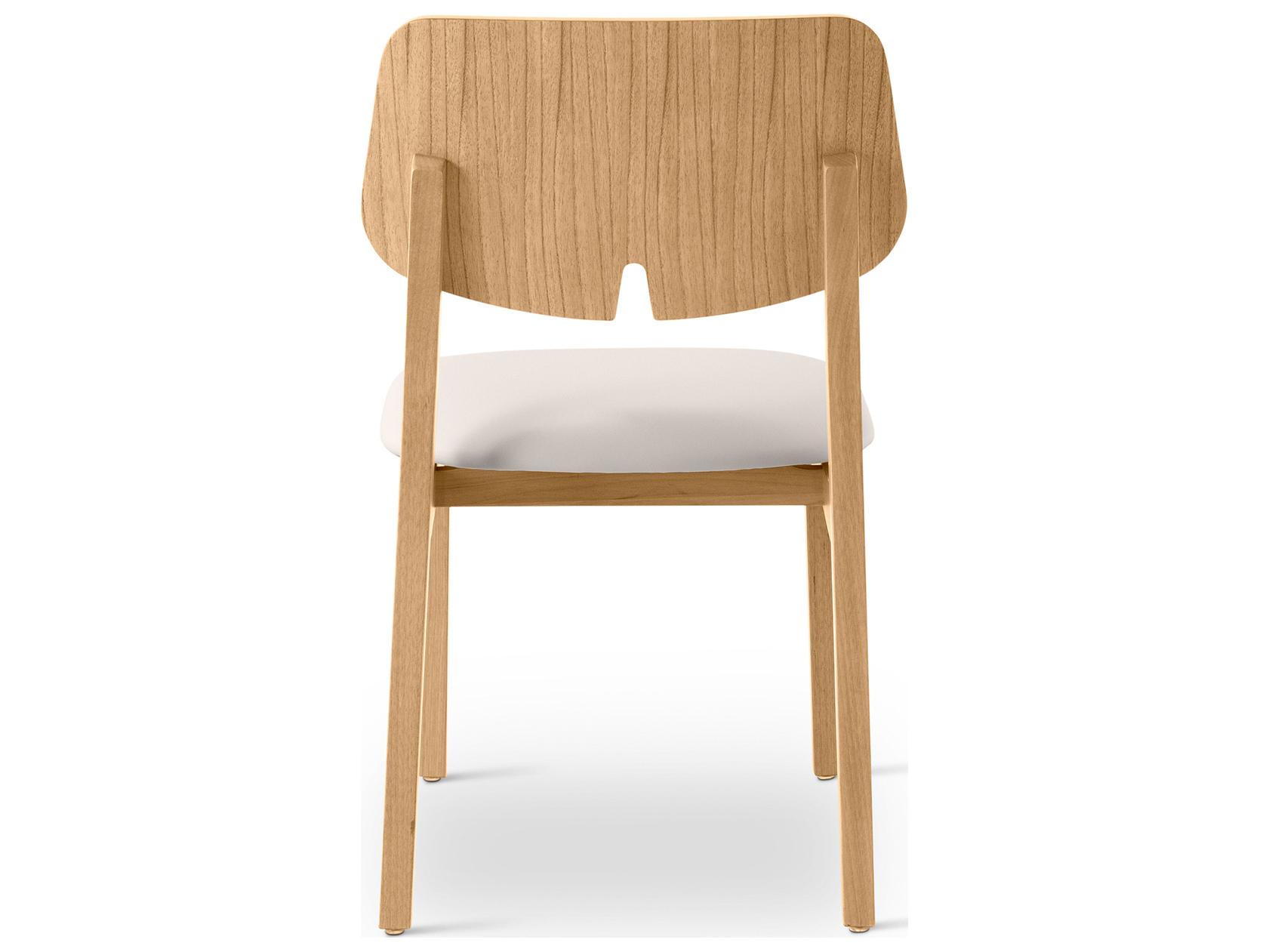 Urbia Modern Brazilian Solid Wood Beige Upholstered Armless Dining Chair
