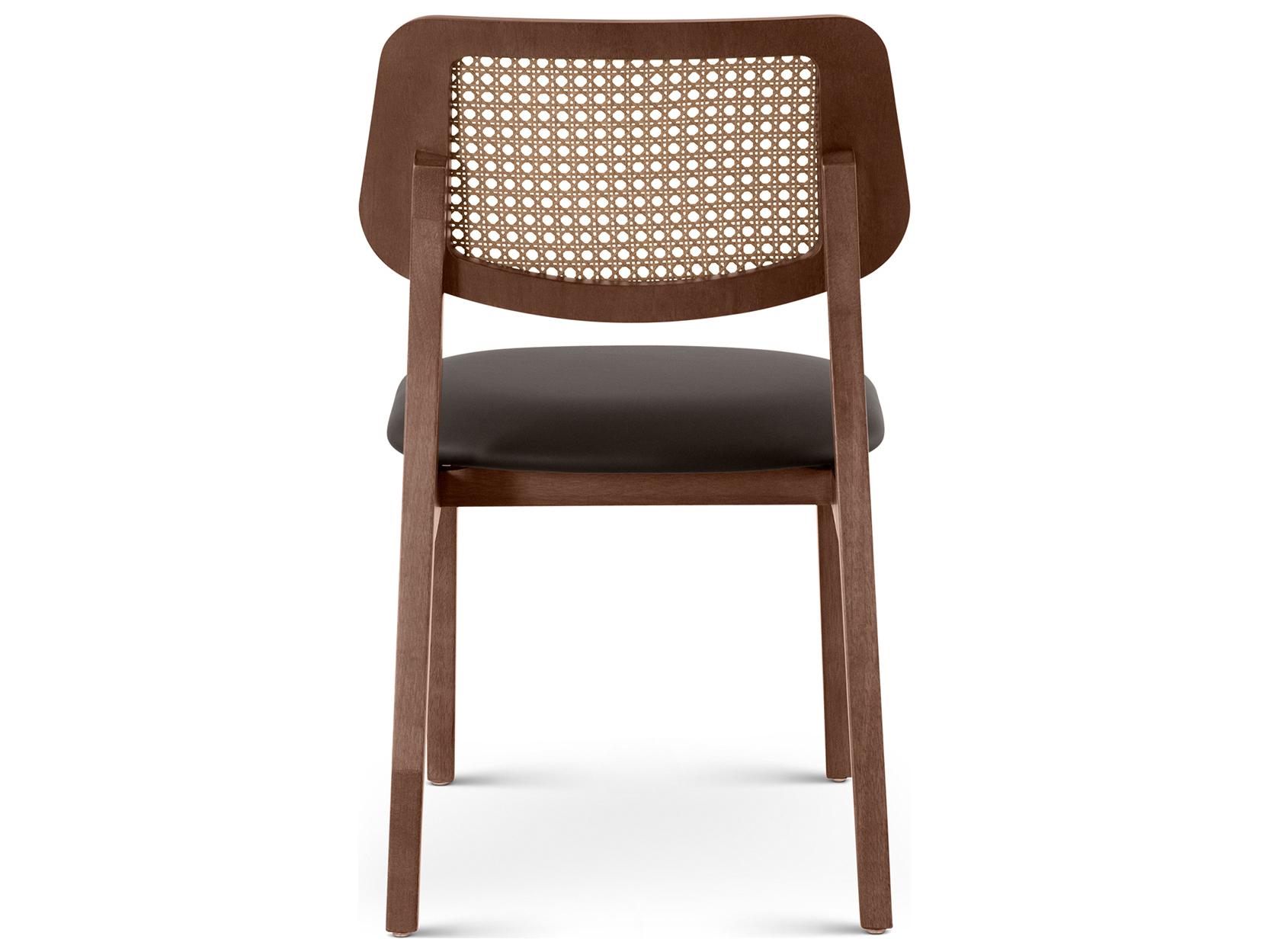 Urbia Modern Brazilian Solid Wood Brown Upholstered Armless Dining Chair