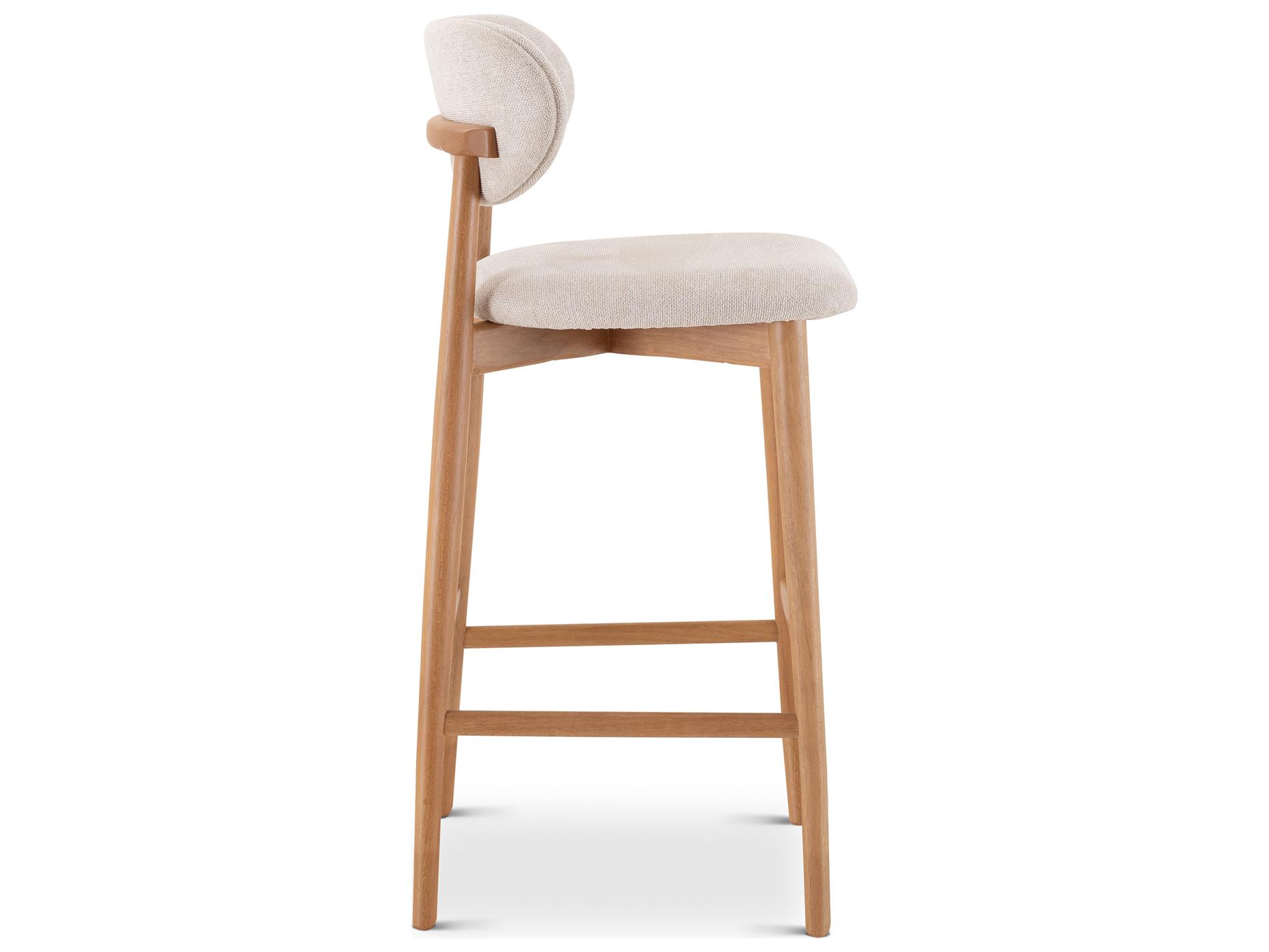Urbia Lucia Harvest Natural Domasco Upholstered Solid Wood Bar Stool