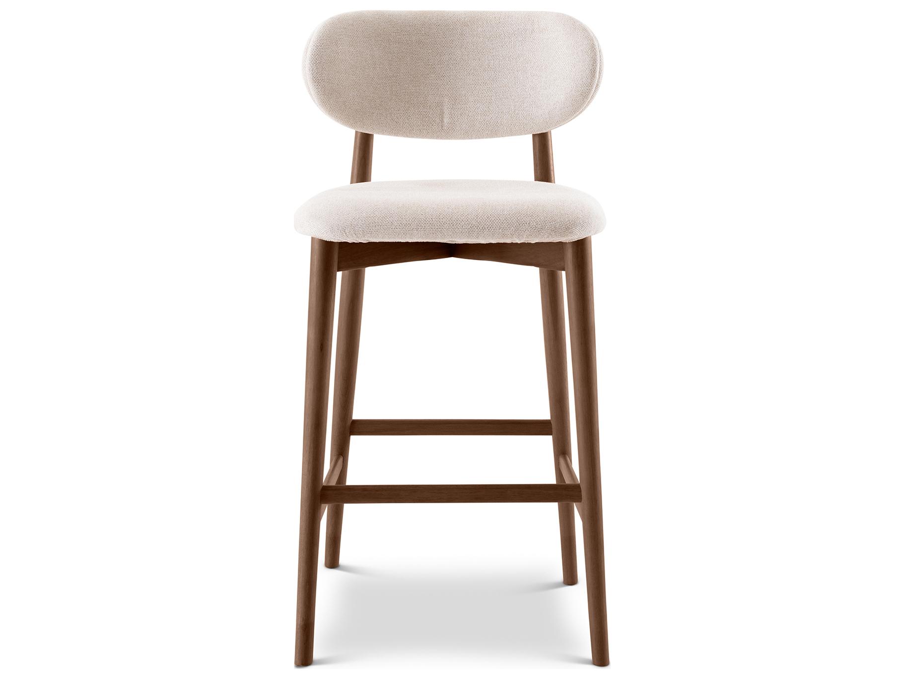 Urbia Lucia Harvest Natural Nogal Upholstered Solid Wood Bar Stool