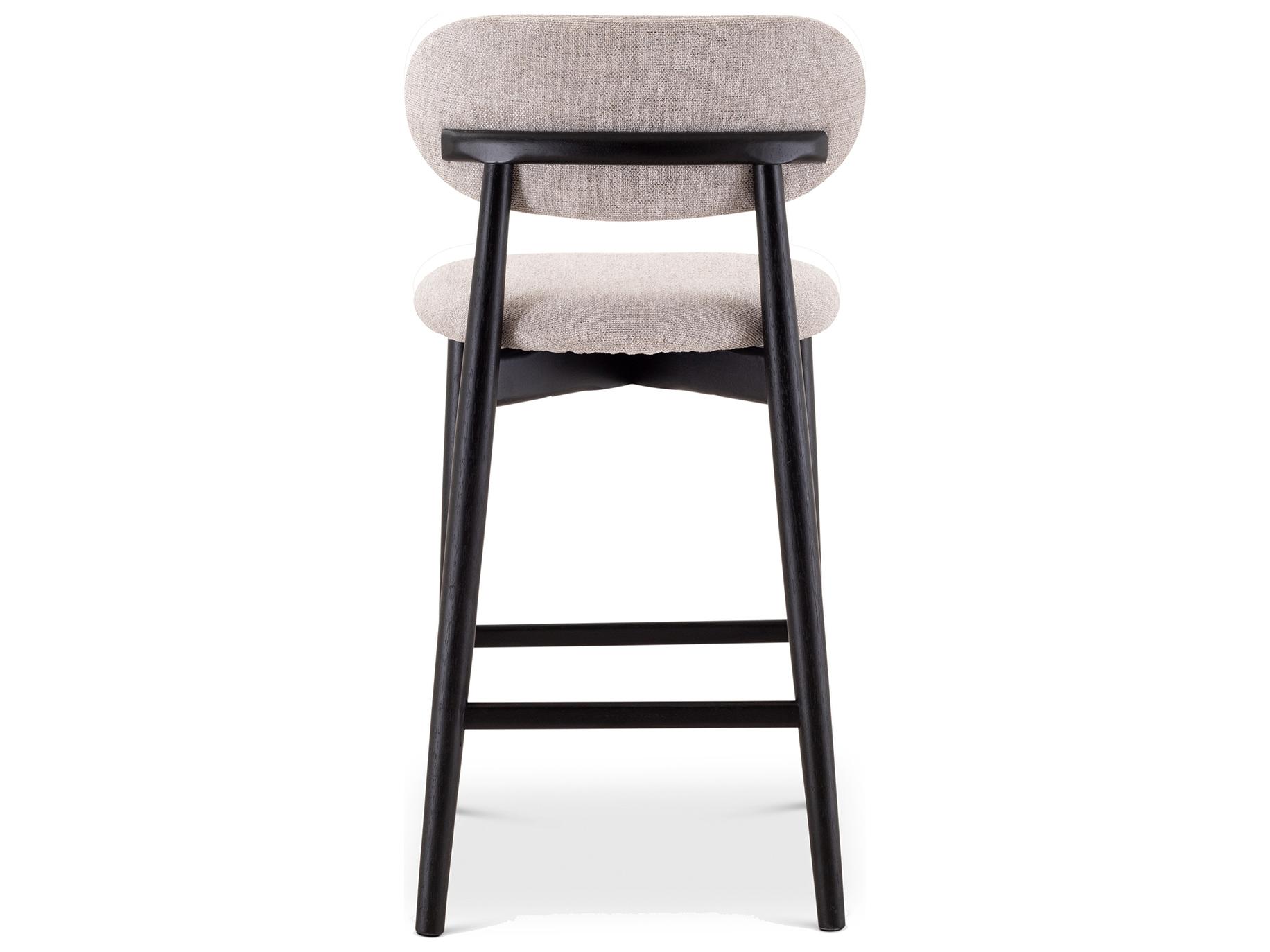 Urbia Lucia Harvest Jute Ebano Upholstered Solid Wood Counter Stool