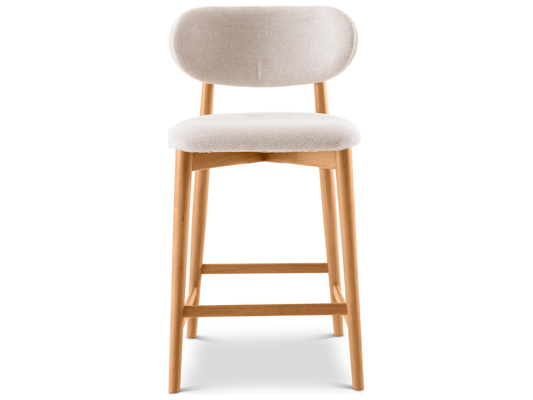 Urbia Lucia Harvest Natural Domasco Upholstered Solid Wood Counter Stool