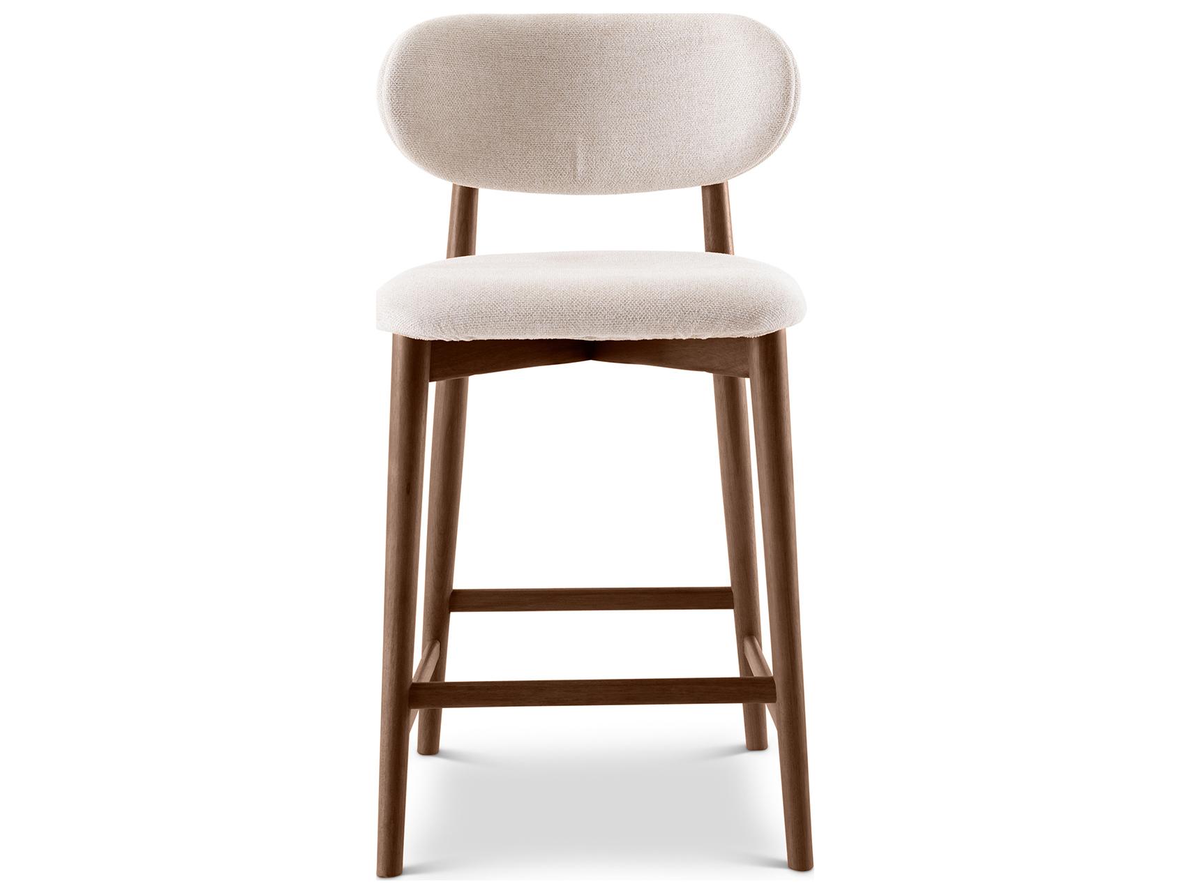 Urbia Lucia Harvest Natural Nogal Upholstered Solid Wood Counter Stool
