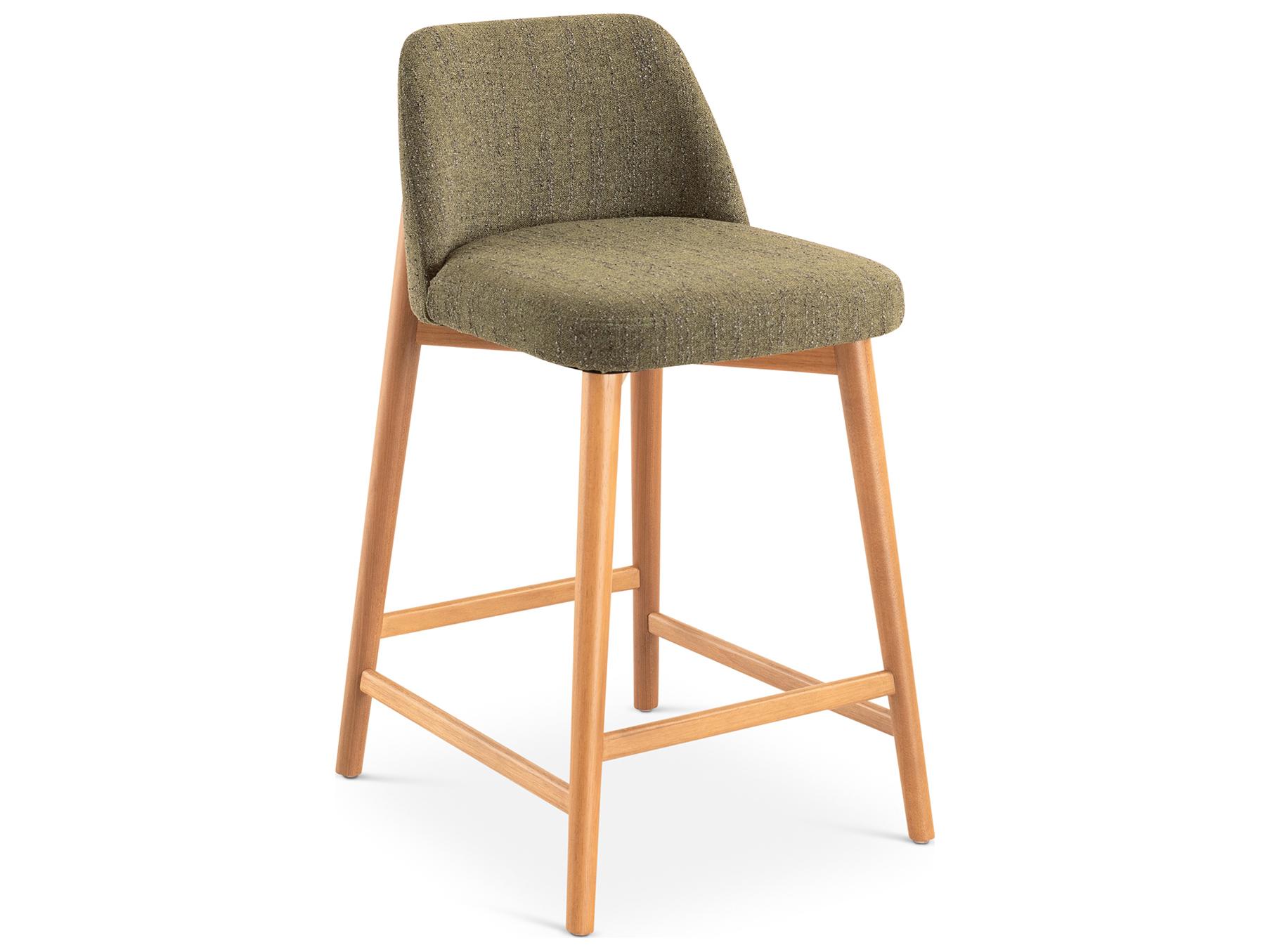 Urbia Tonia Upholstered Solid Wood Counter Stool