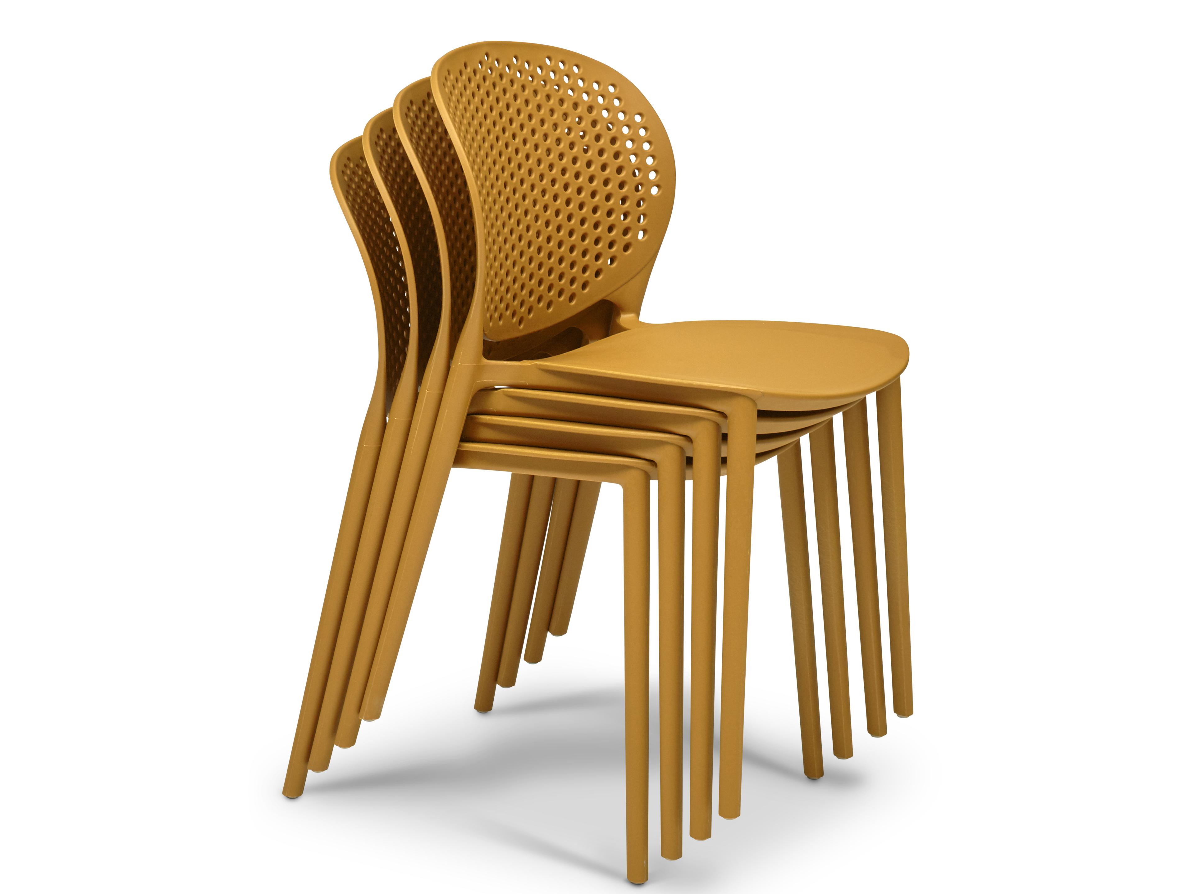 Urbia Metro Bailey Side Chair Set of 4 Ginger Seat