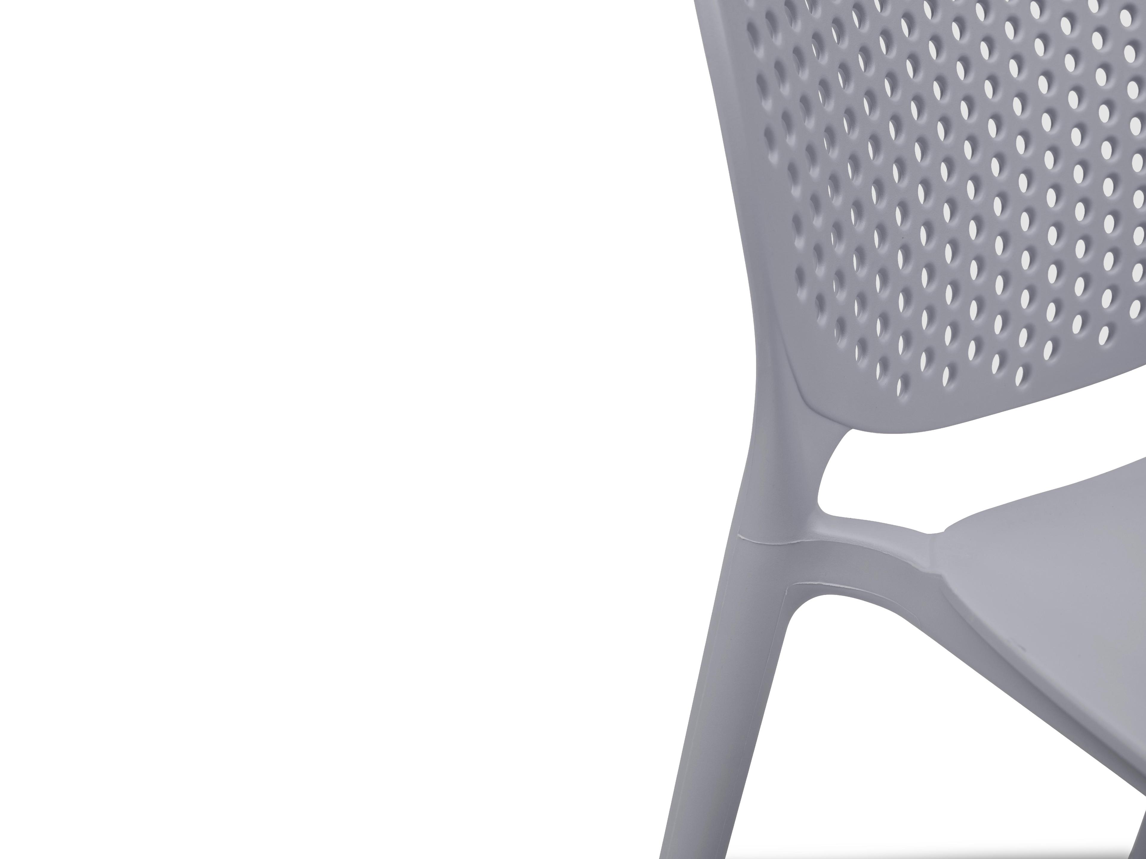 Urbia Metro Bailey Side Chair Set of 4 Light Grey Seat