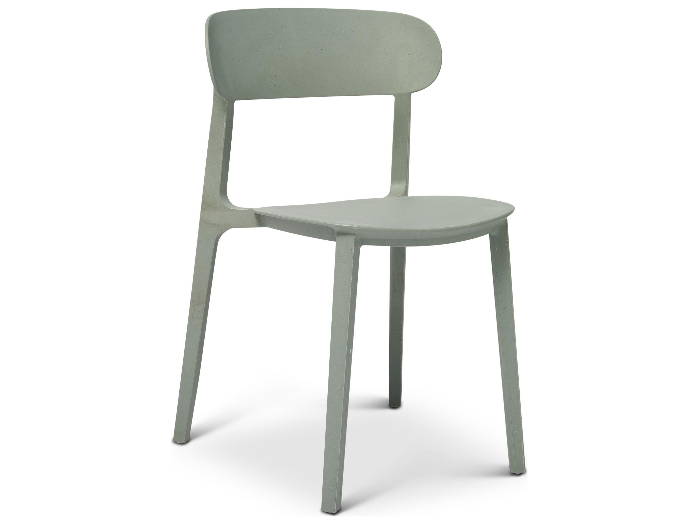 Urbia Metro Spencer Eco-Friendly Outdoor Stacking Chair Set of 4 Moss Grey