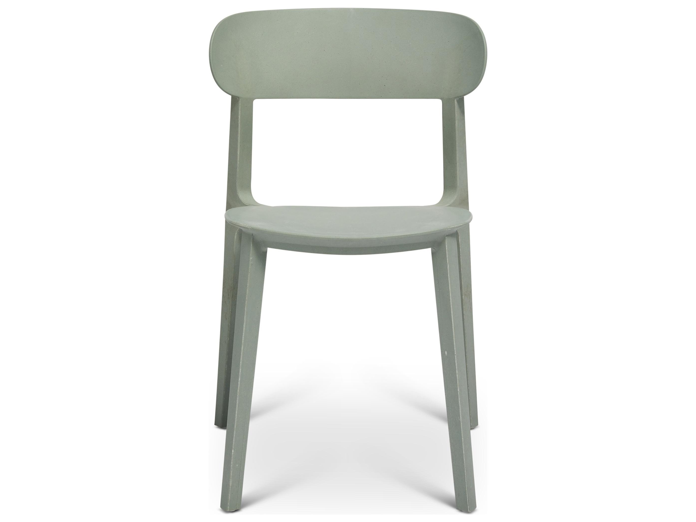Urbia Metro Spencer Eco-Friendly Outdoor Stacking Chair Set of 4 Moss Grey