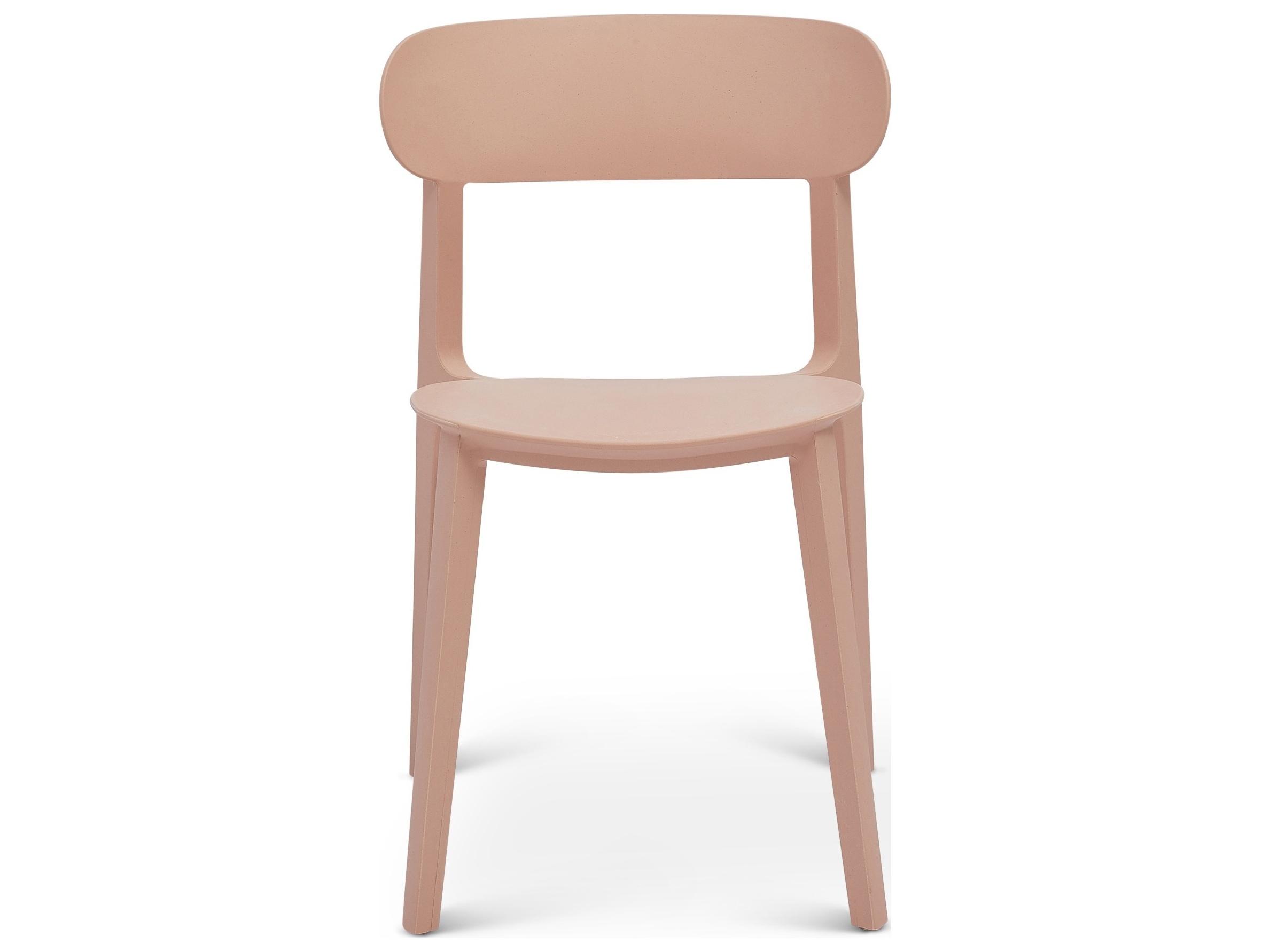 Urbia Metro Spencer Eco-Friendly Outdoor Stacking Chair Set of 4 Dusty Rose