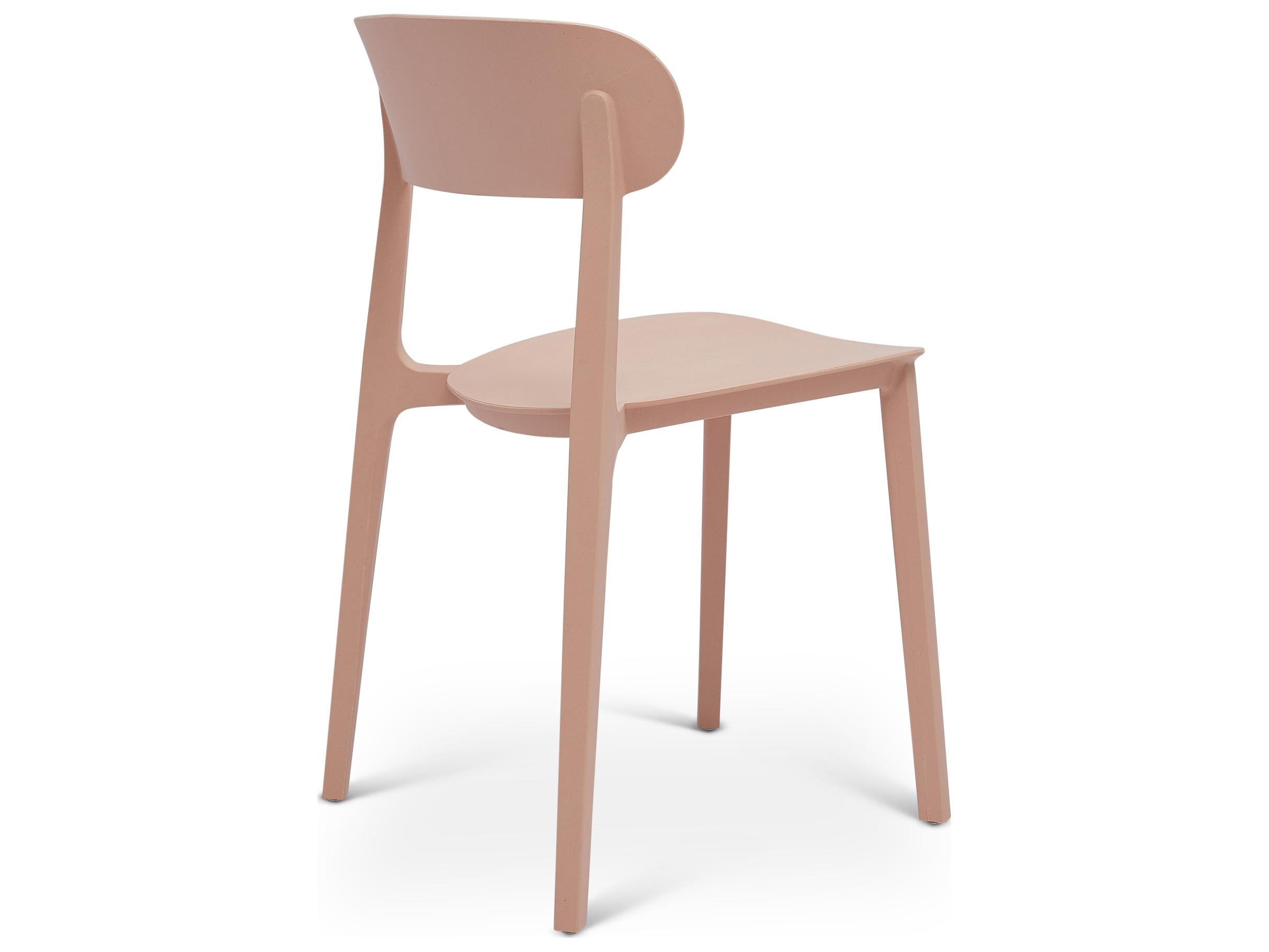 Urbia Metro Spencer Eco-Friendly Outdoor Stacking Chair Set of 4 Dusty Rose