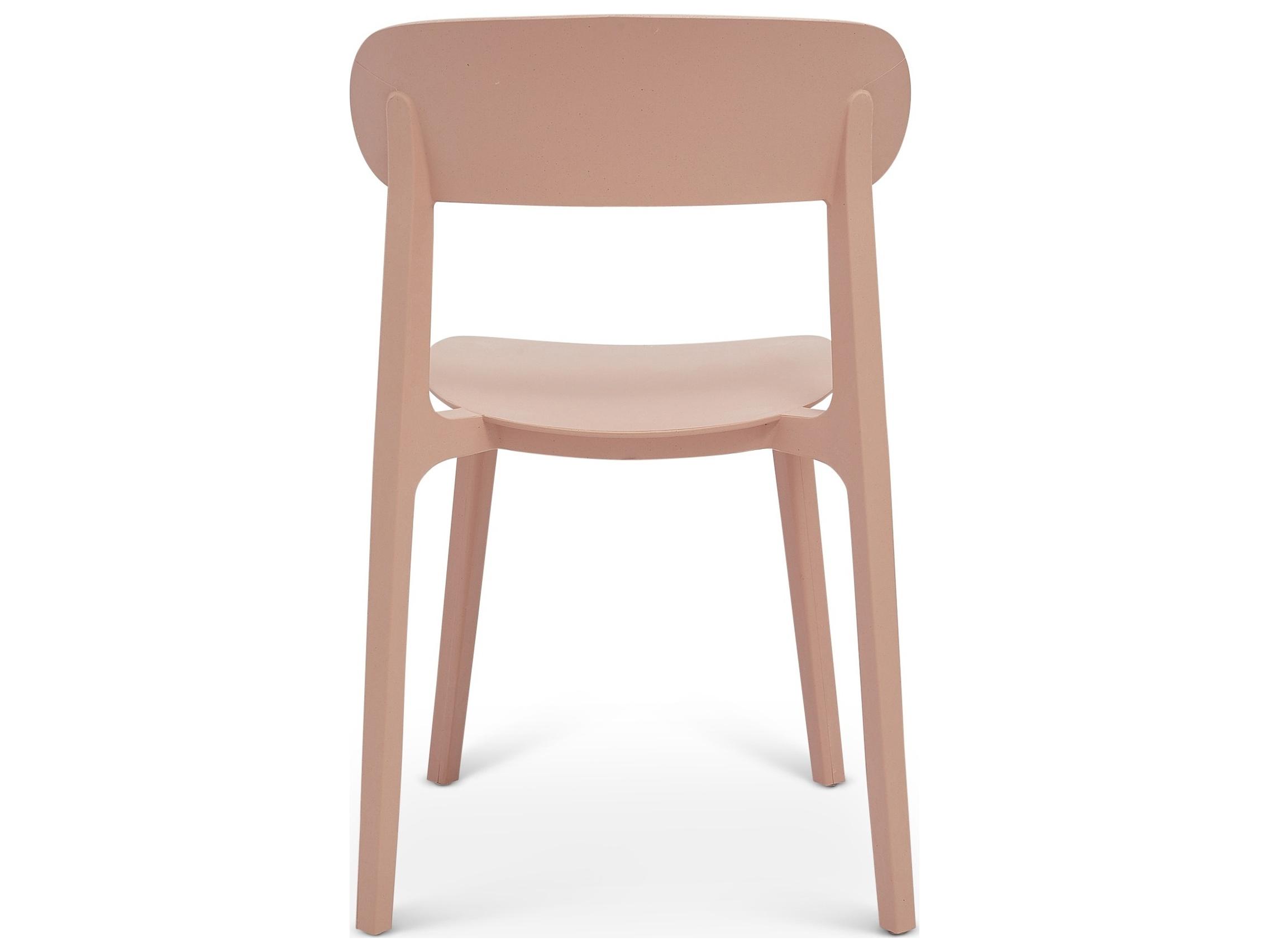 Urbia Metro Spencer Eco-Friendly Outdoor Stacking Chair Set of 4 Dusty Rose