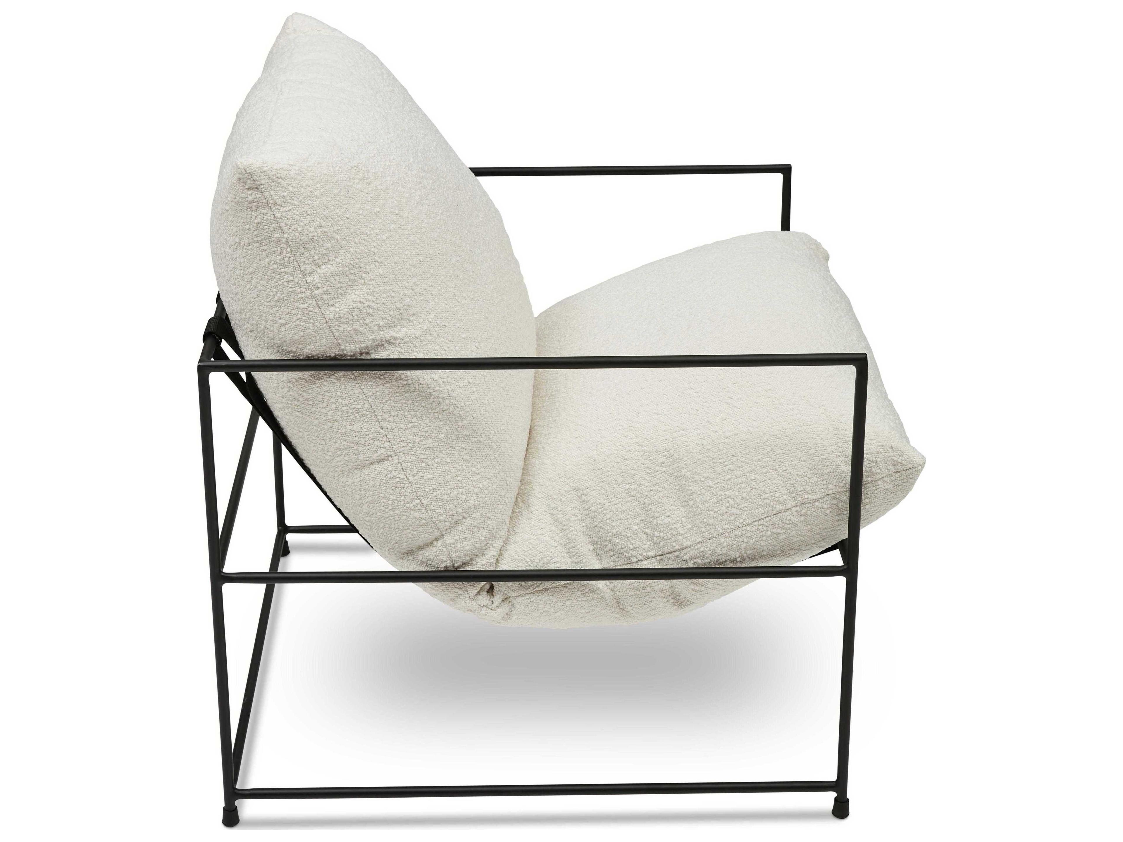 Urbia Metro White Fabric Accent Chair