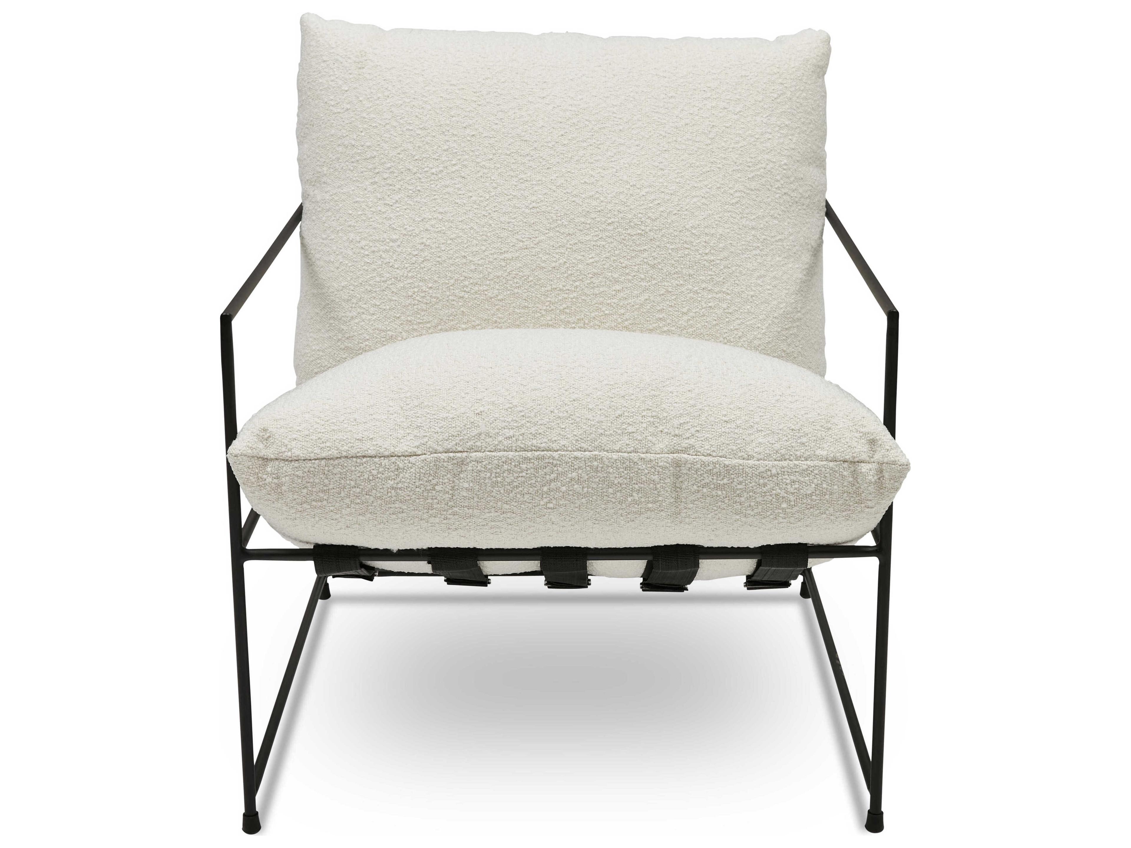 Urbia Metro White Fabric Accent Chair