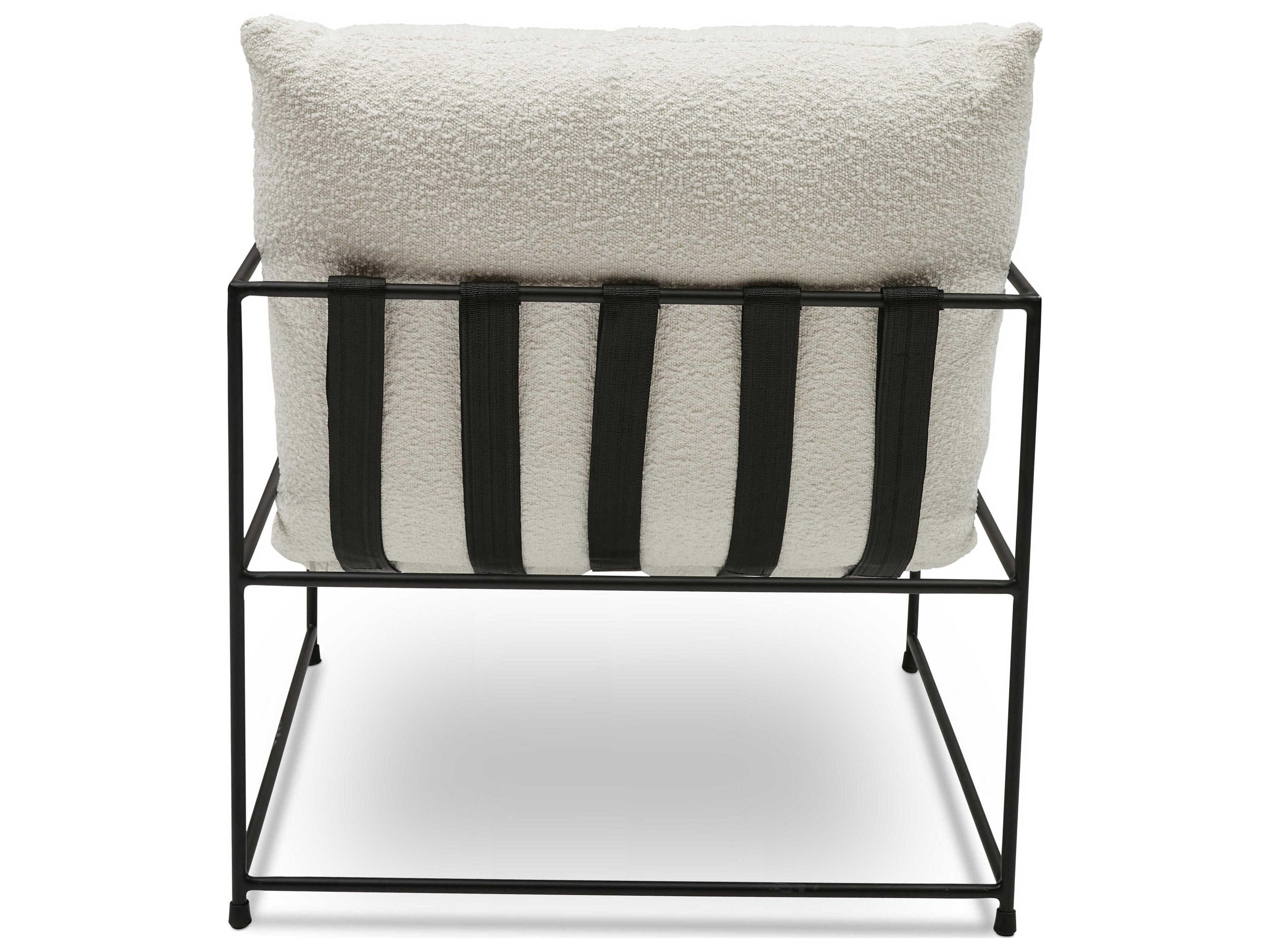 Urbia Metro White Fabric Accent Chair