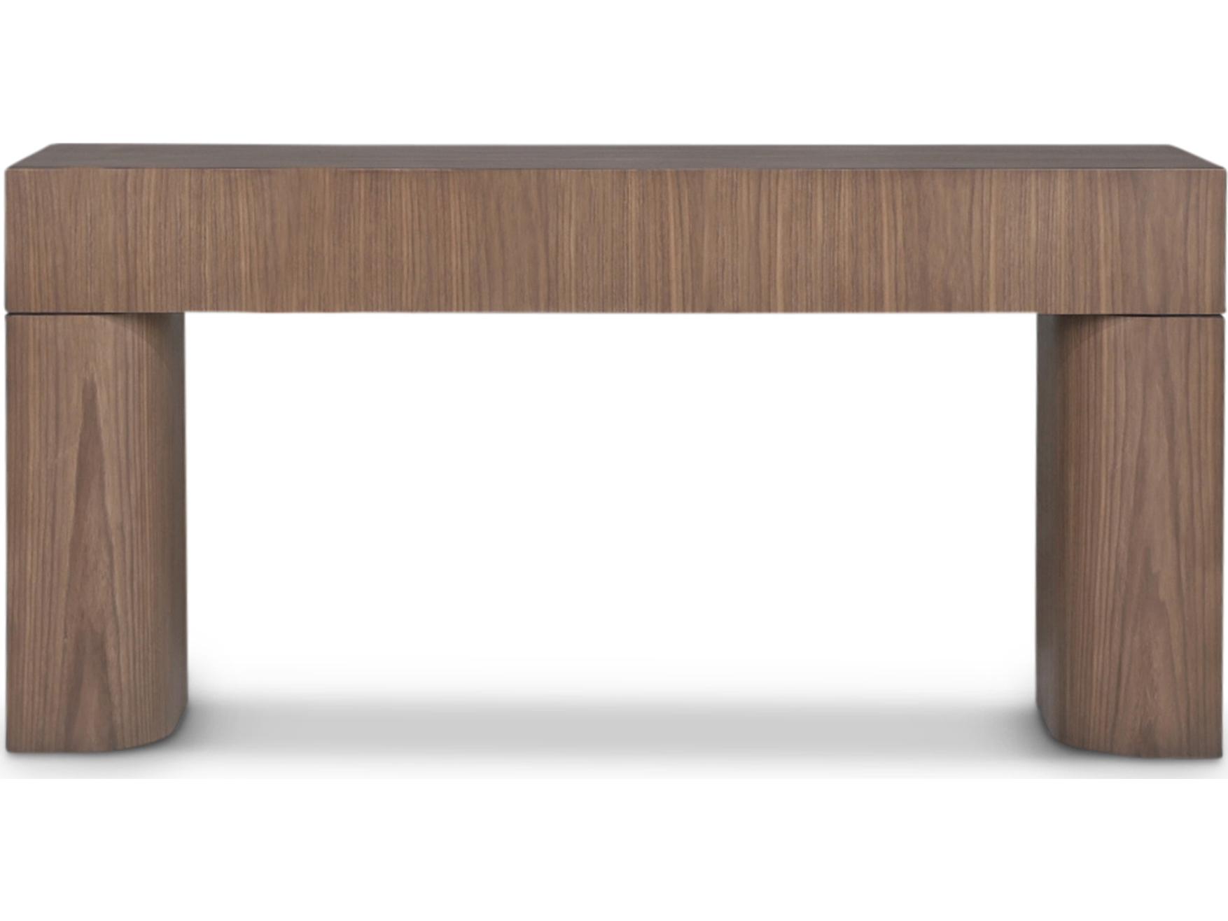 Urbia Eka Rectangular Wood Walnut Console Table