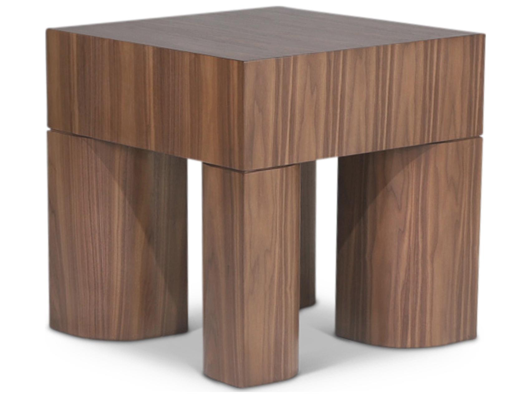Urbia Eka Square Wood Walnut End Table