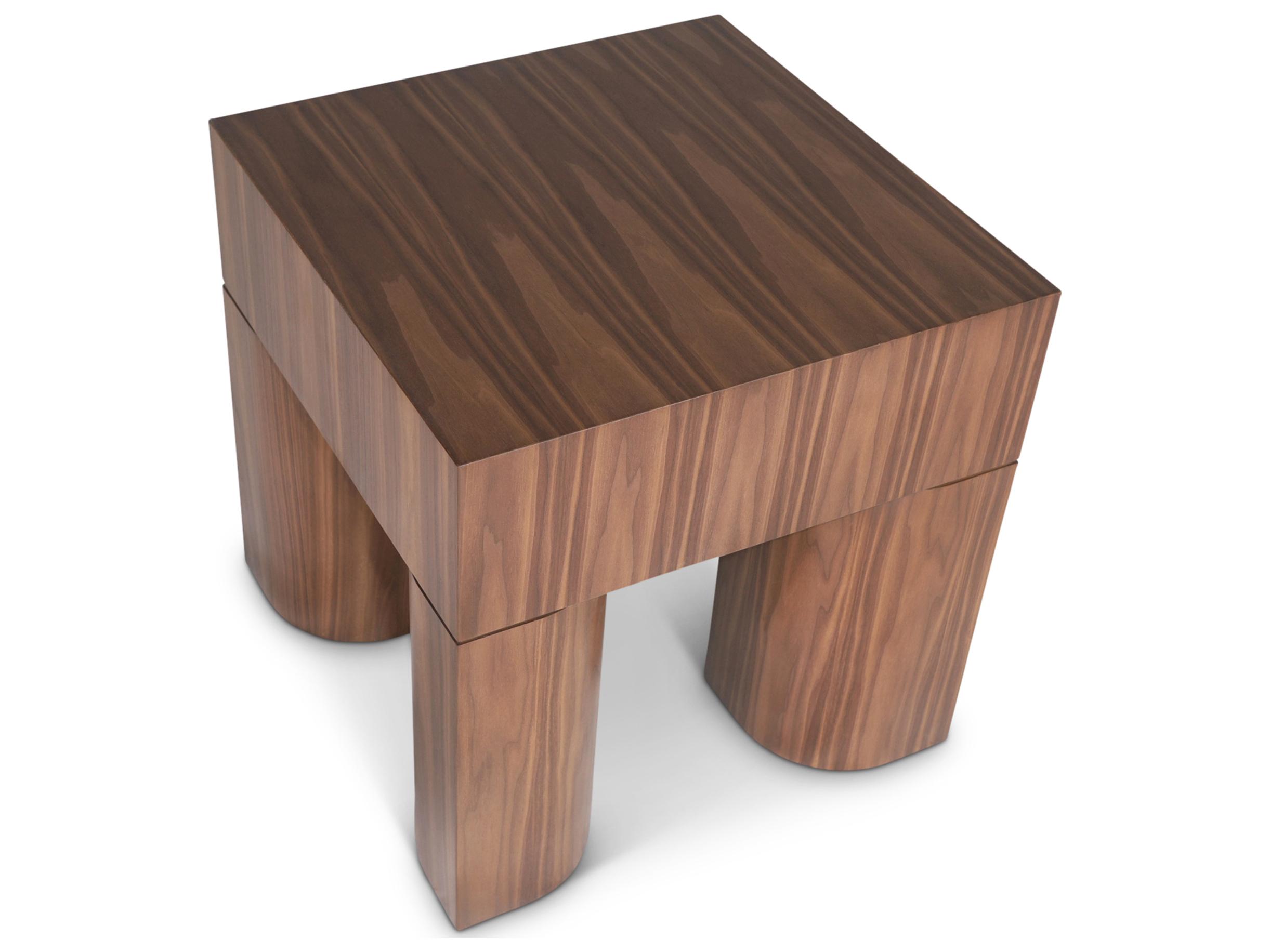 Urbia Eka Square Wood Walnut End Table