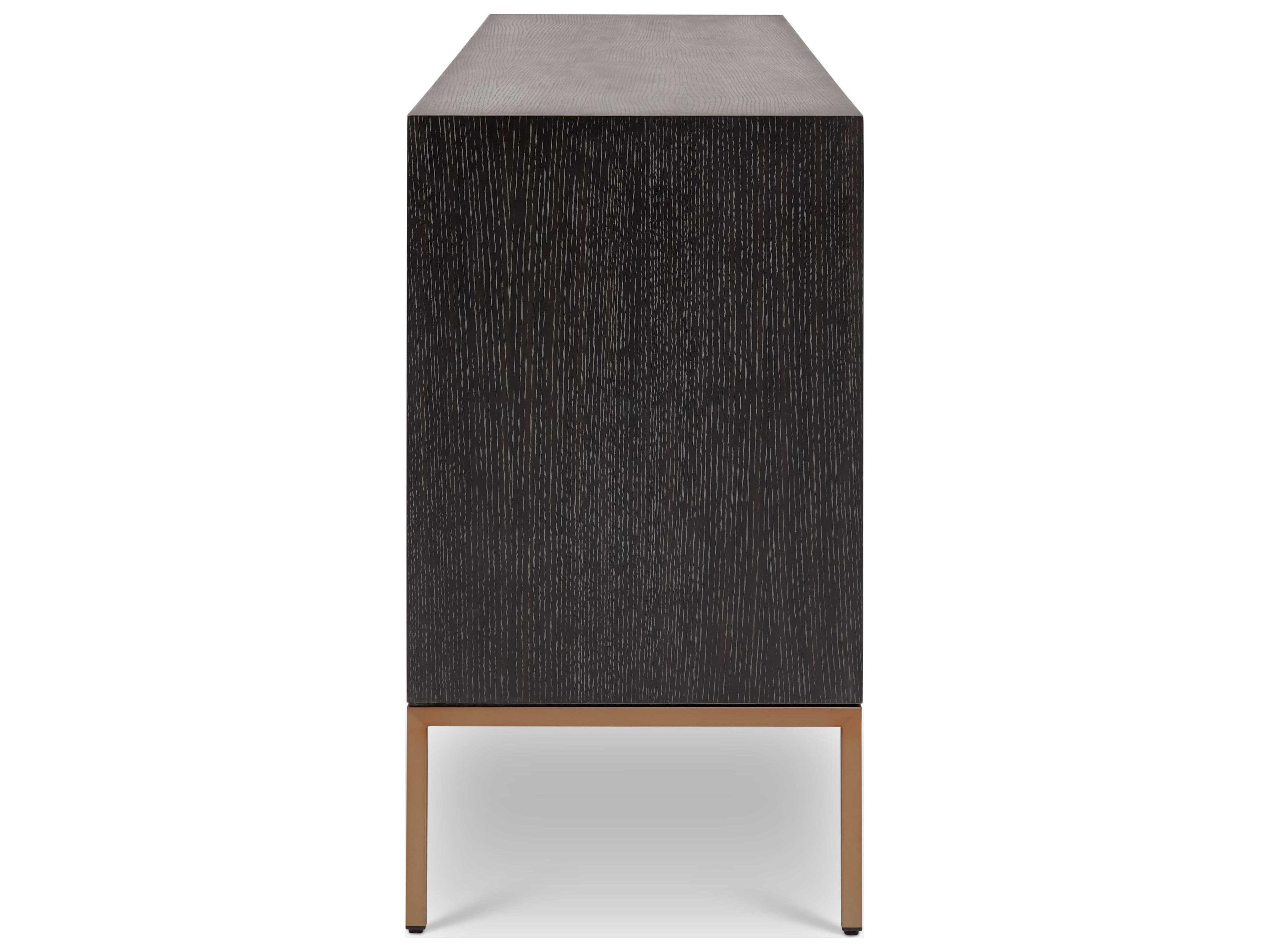 Urbia Ie Series 71" Oak Wood Charcoal Brass Sideboard
